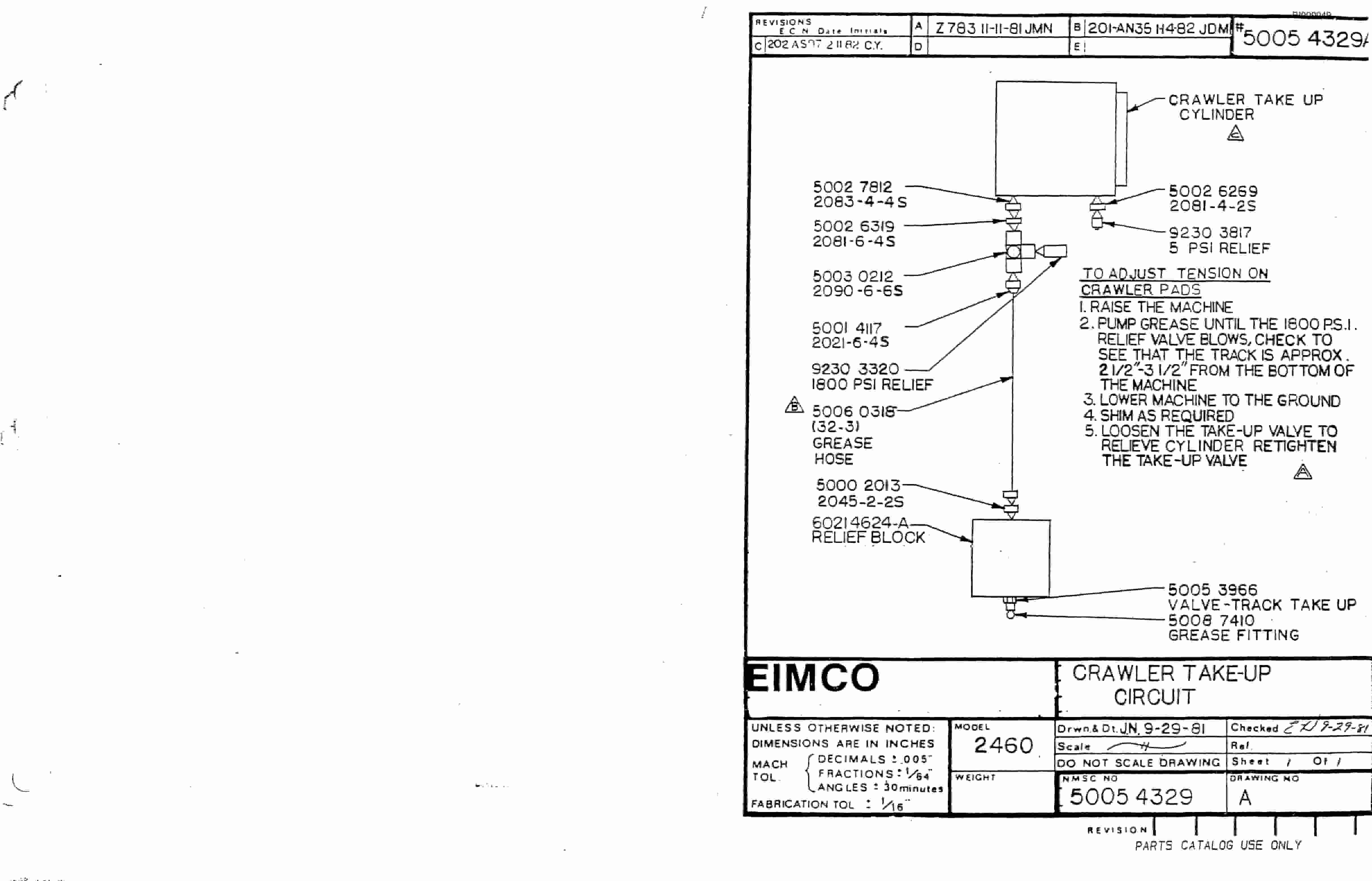 Bucyrus 2480-2 Drum Miner Parts Catalog BI000049-3