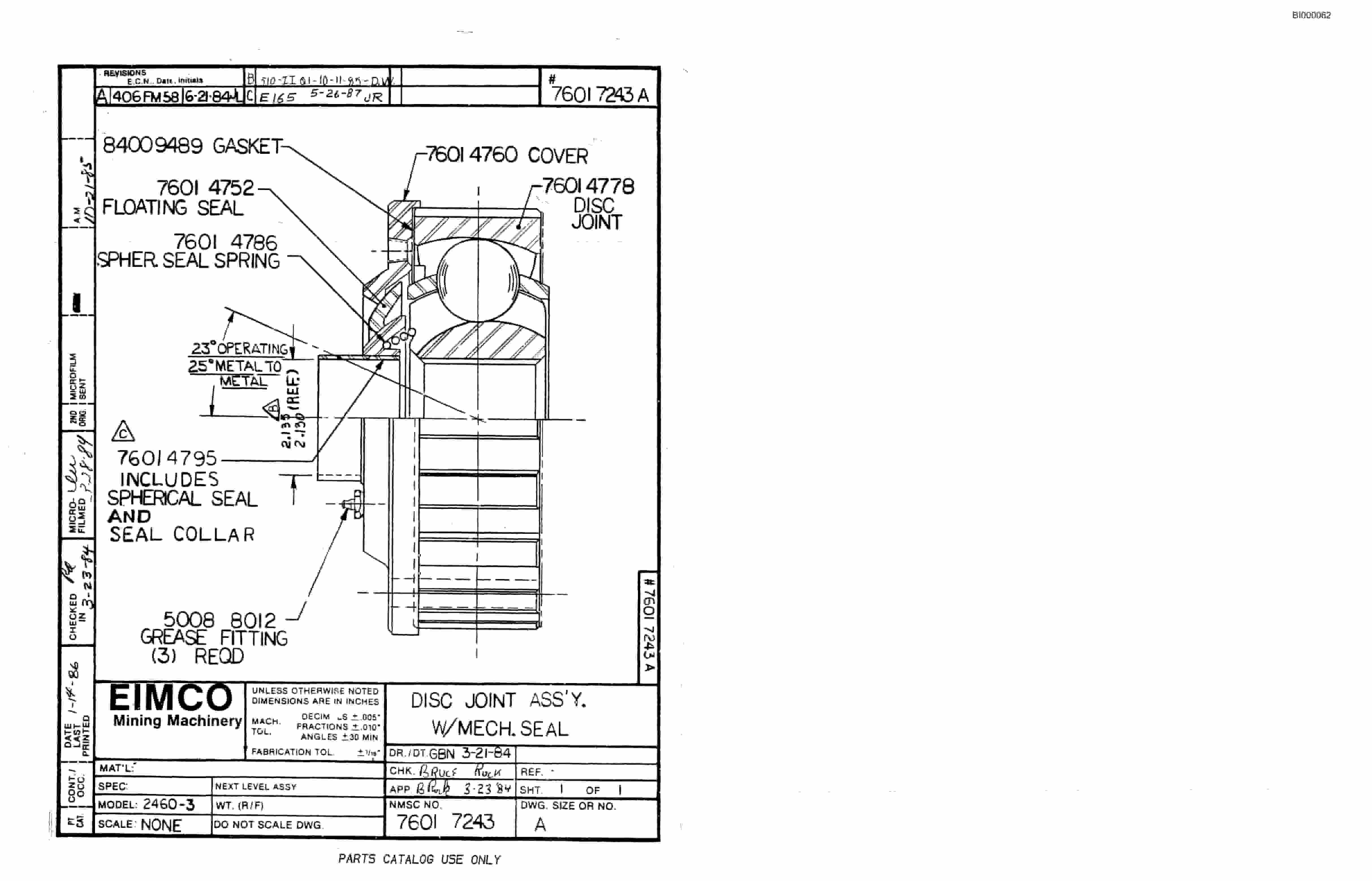 Bucyrus 2480-2 Drum Miner Parts Catalog BI000062-4