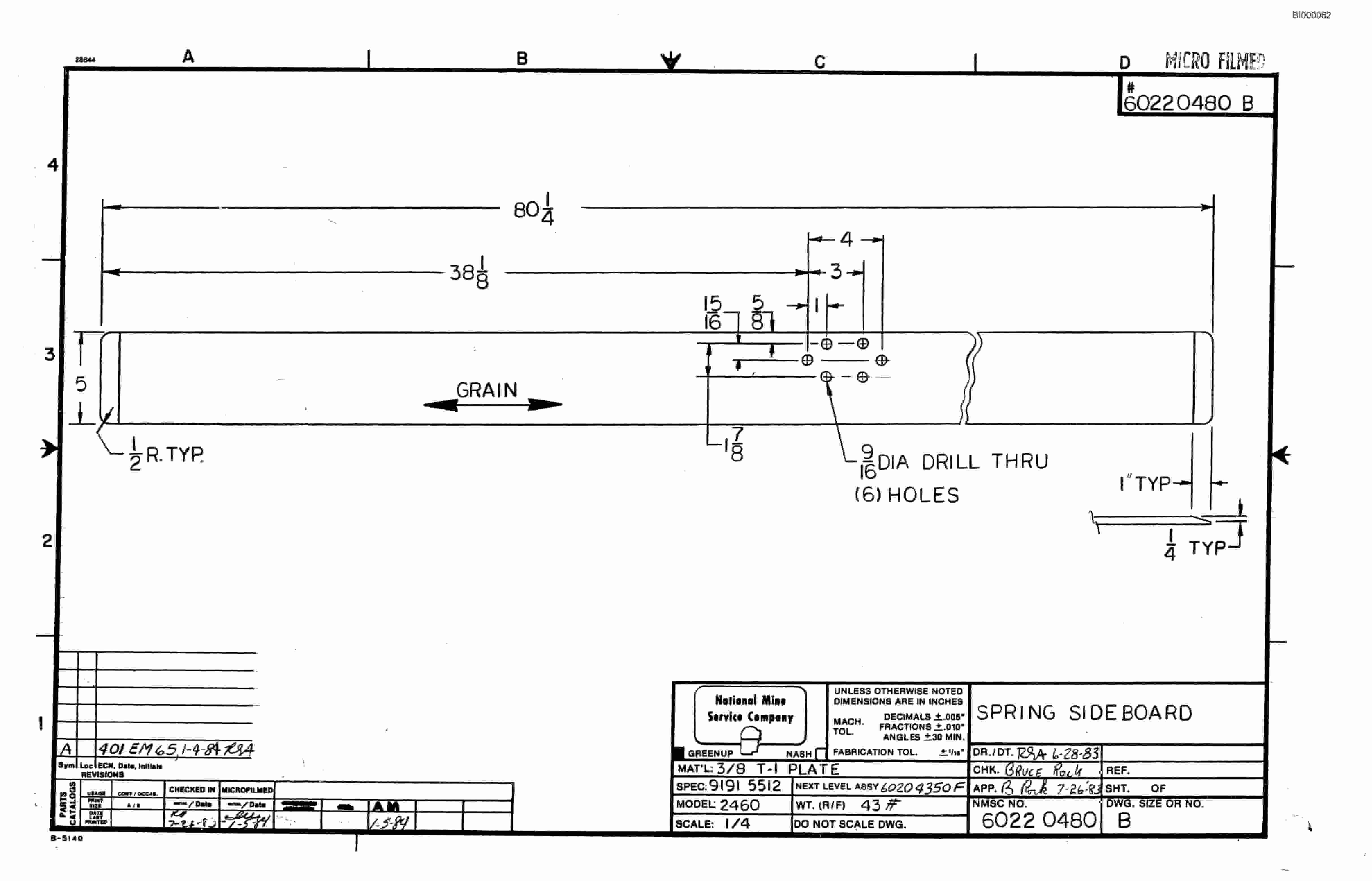 Bucyrus 2480-2 Drum Miner Parts Catalog BI000062-5