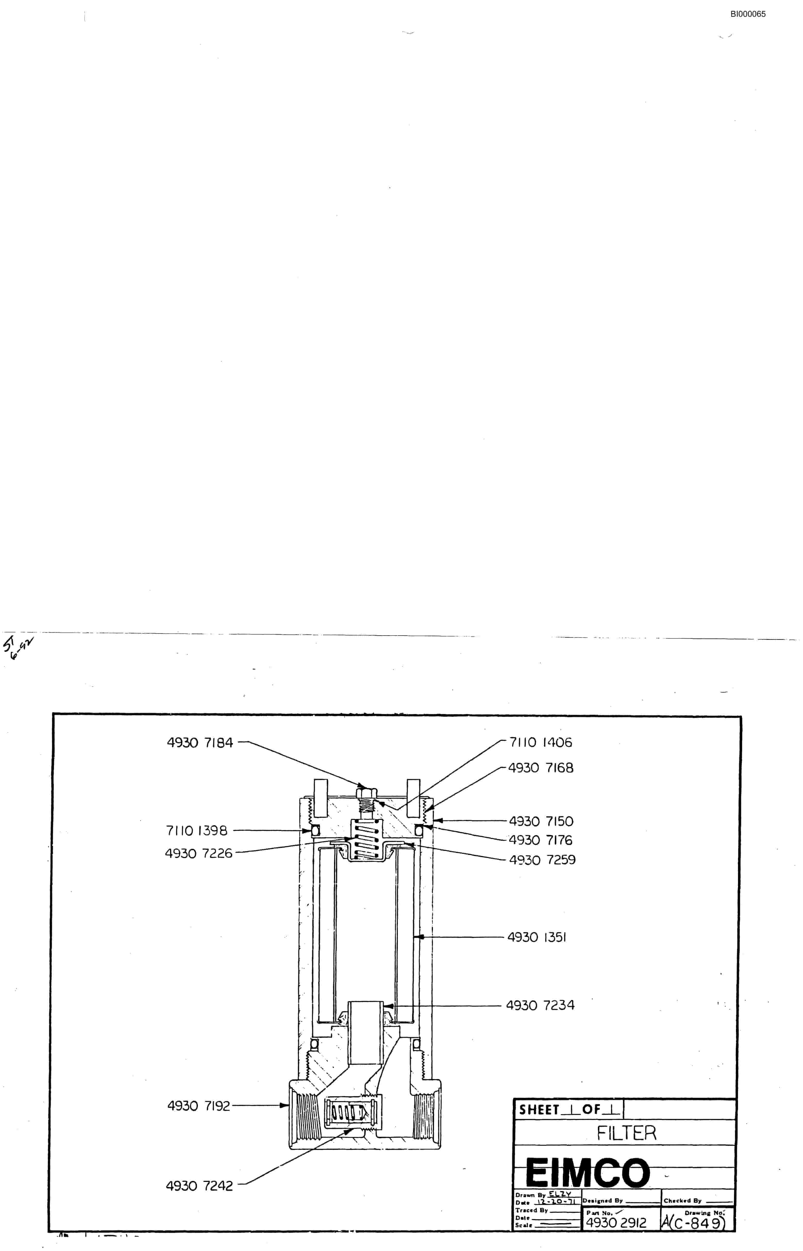 Bucyrus 2480-2 Drum Miner Parts Catalog BI000065-2