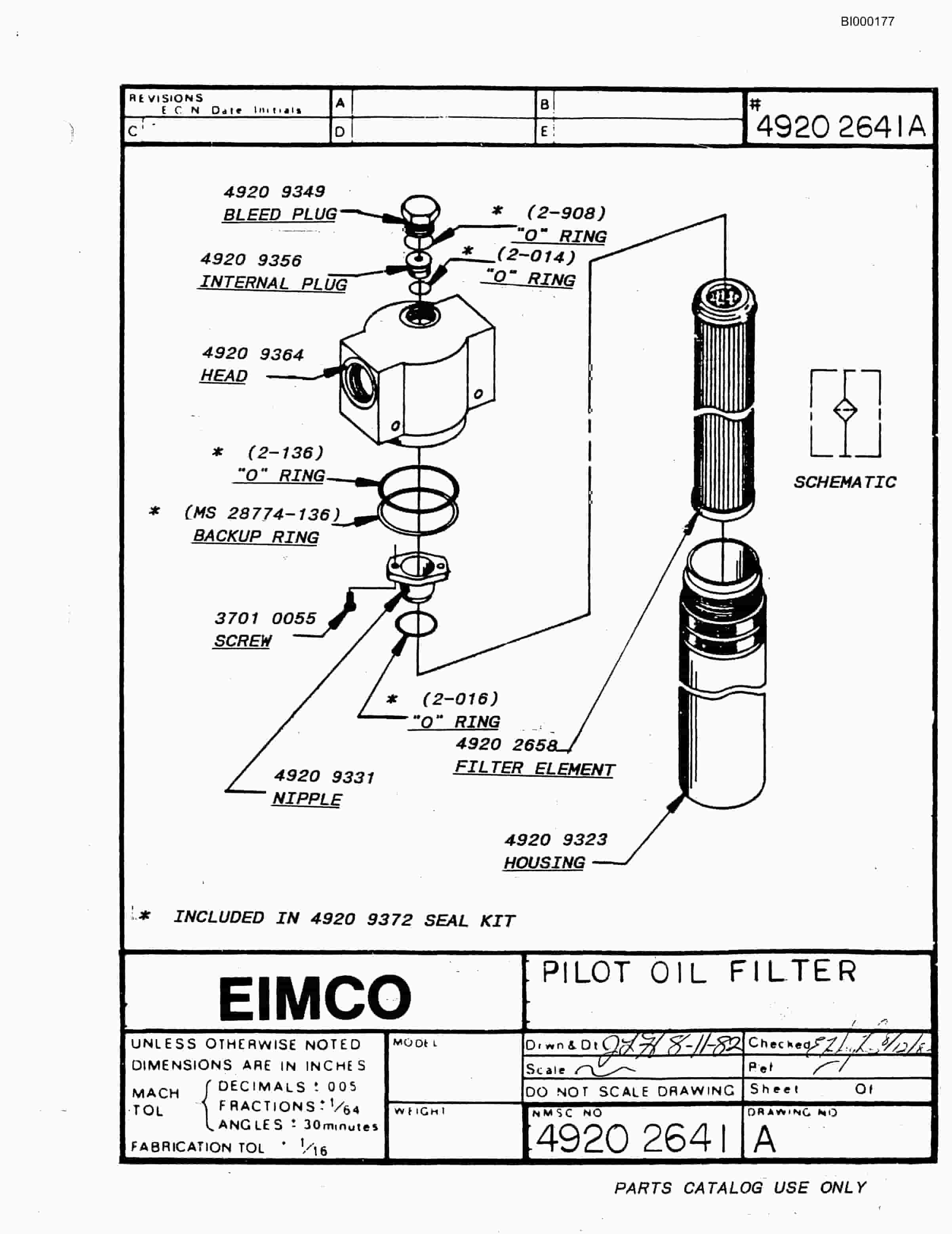 Bucyrus 2480-2 Drum Miner Parts Catalog BI000177-2