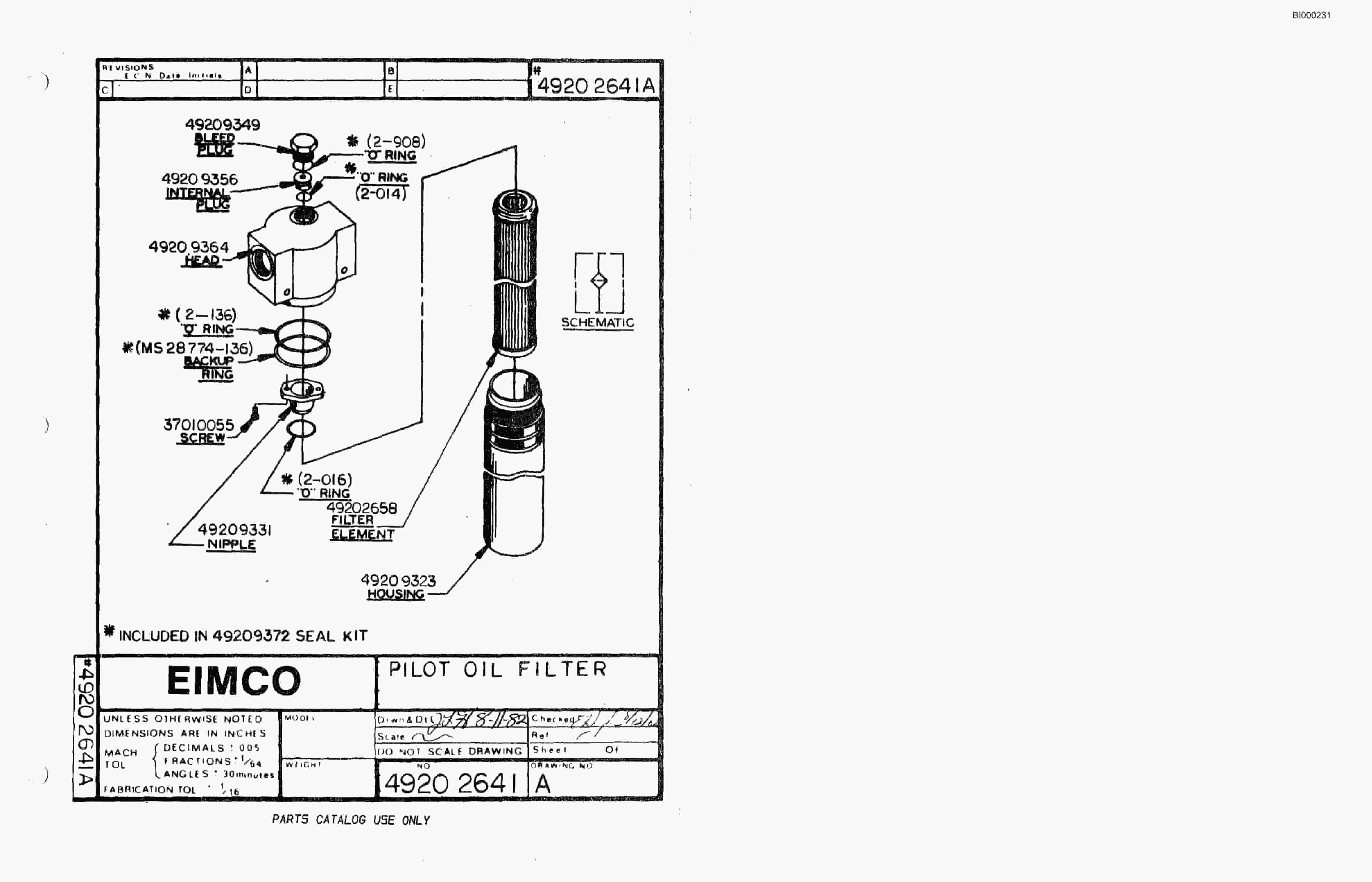 Bucyrus 2480-2 Drum Miner Parts Catalog BI000231-2