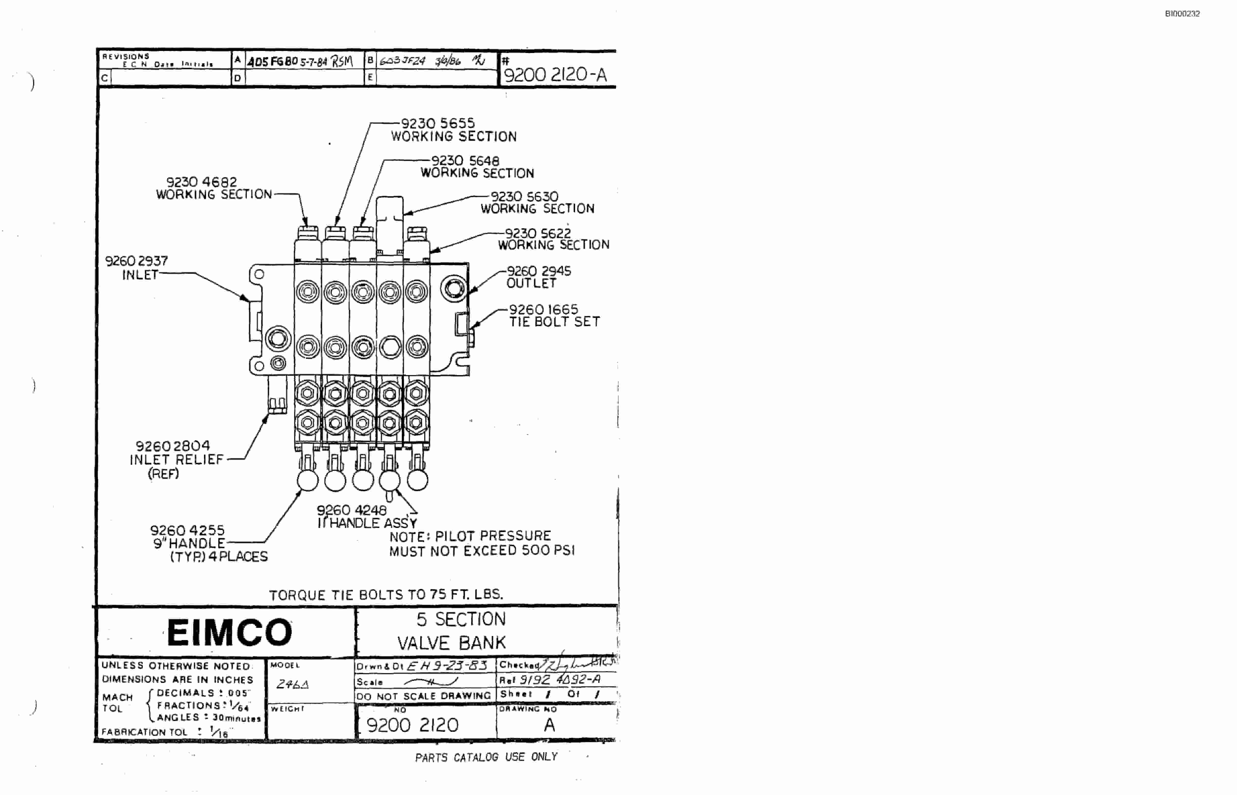 Bucyrus 2480-2 Drum Miner Parts Catalog BI000232-2