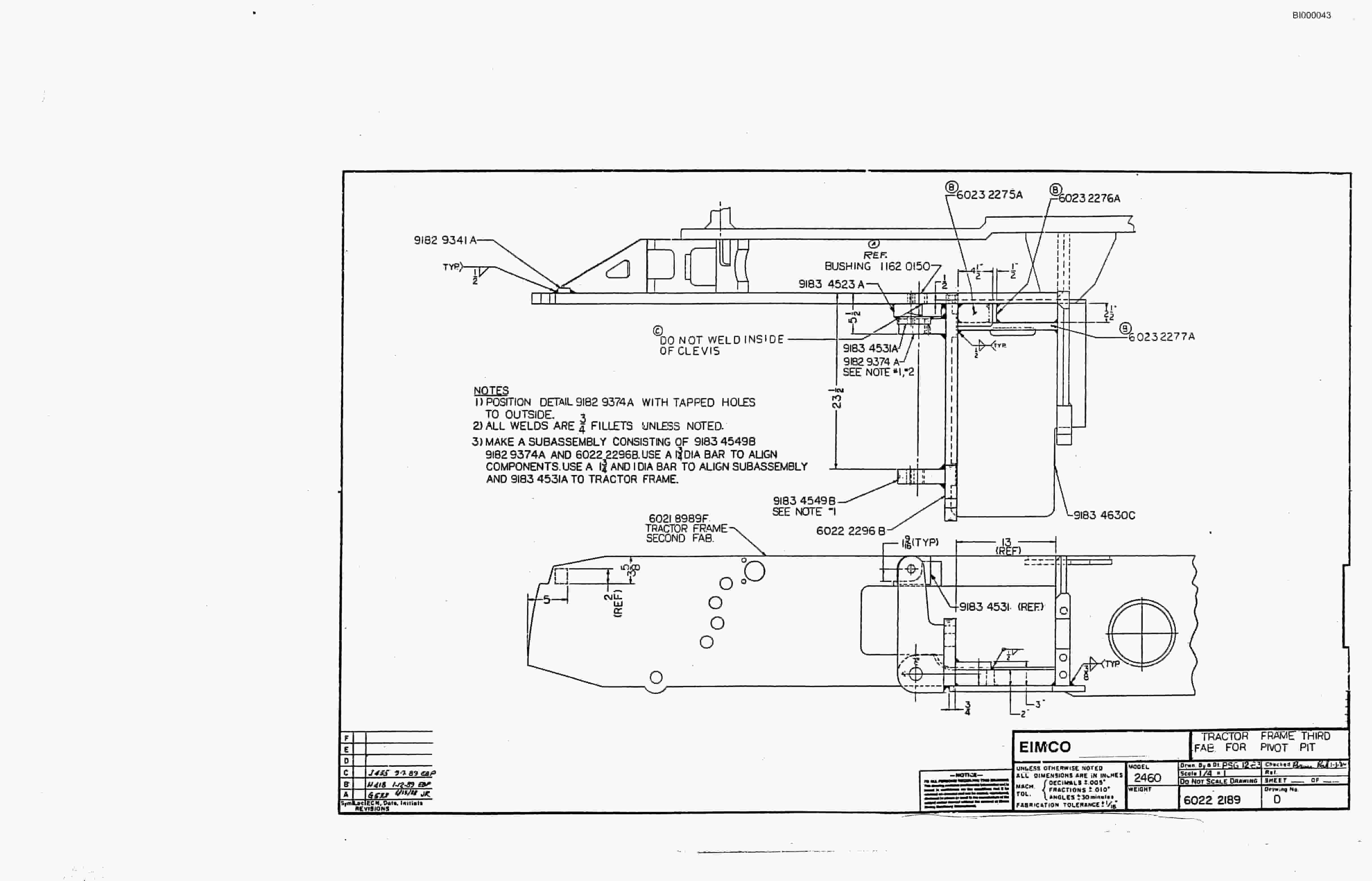Bucyrus 2480-3 Drum Miner Parts Catalog BI000043-3