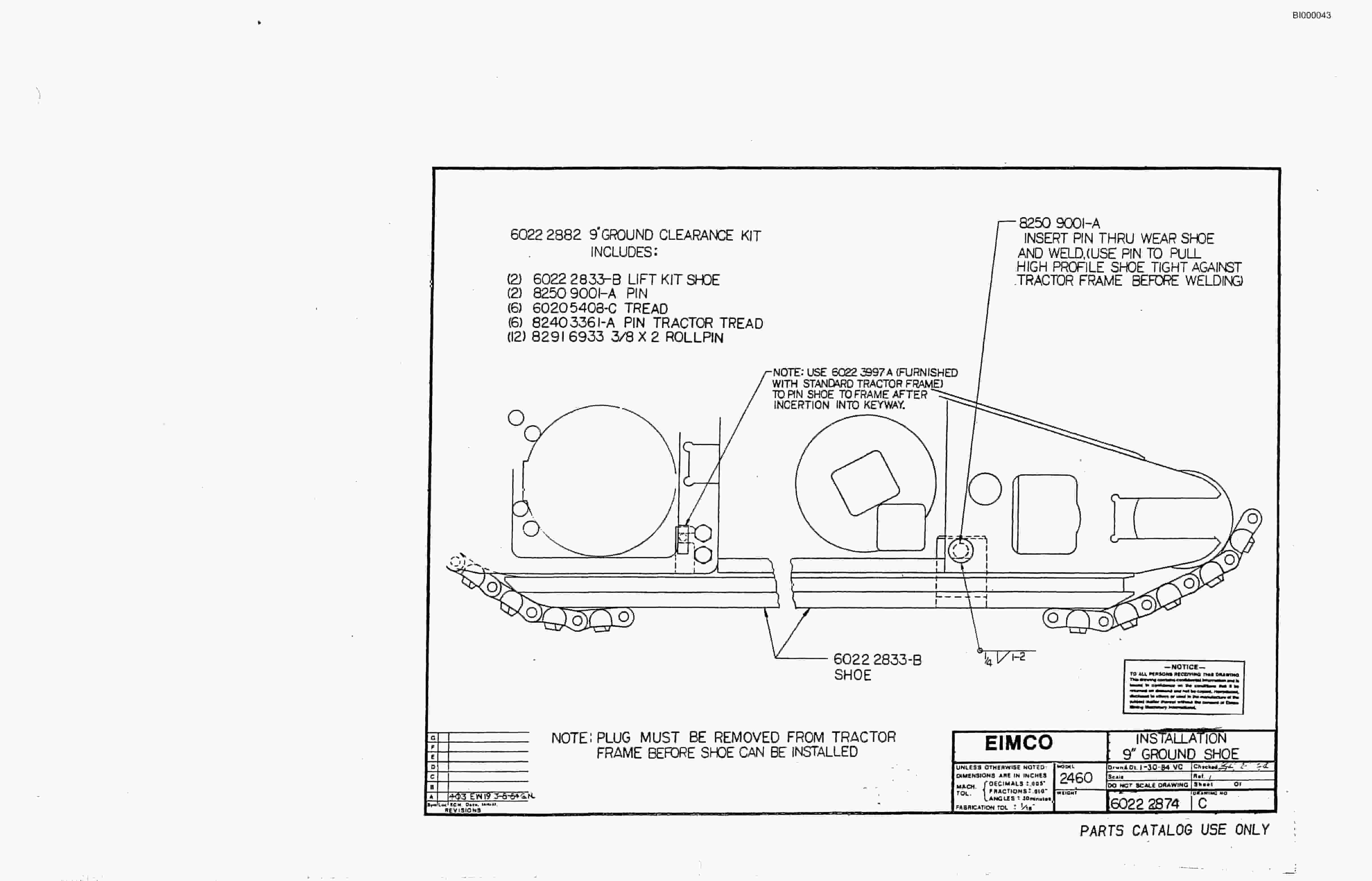Bucyrus 2480-3 Drum Miner Parts Catalog BI000043-4