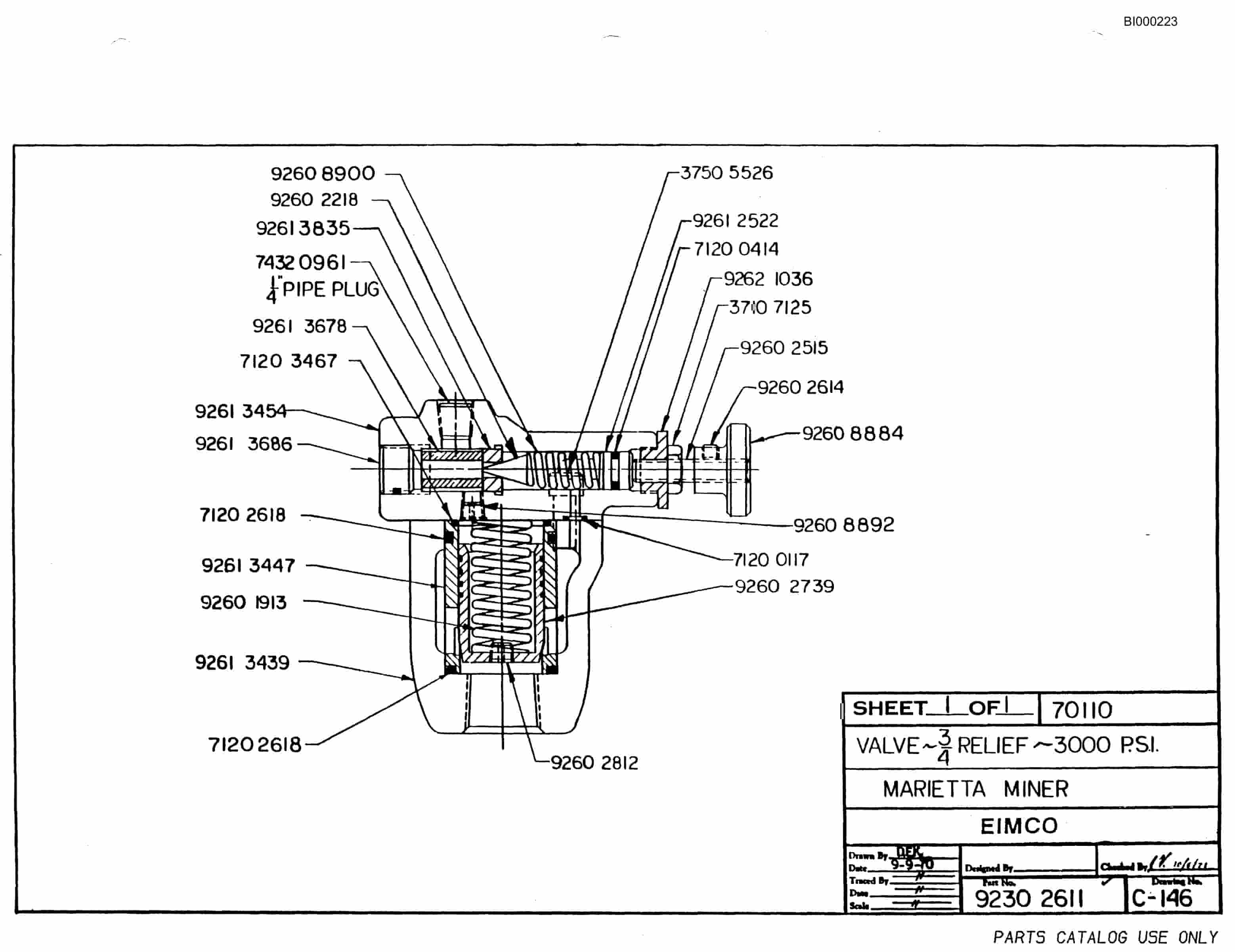 Bucyrus 2480-3 Drum Miner Parts Catalog BI000223-2