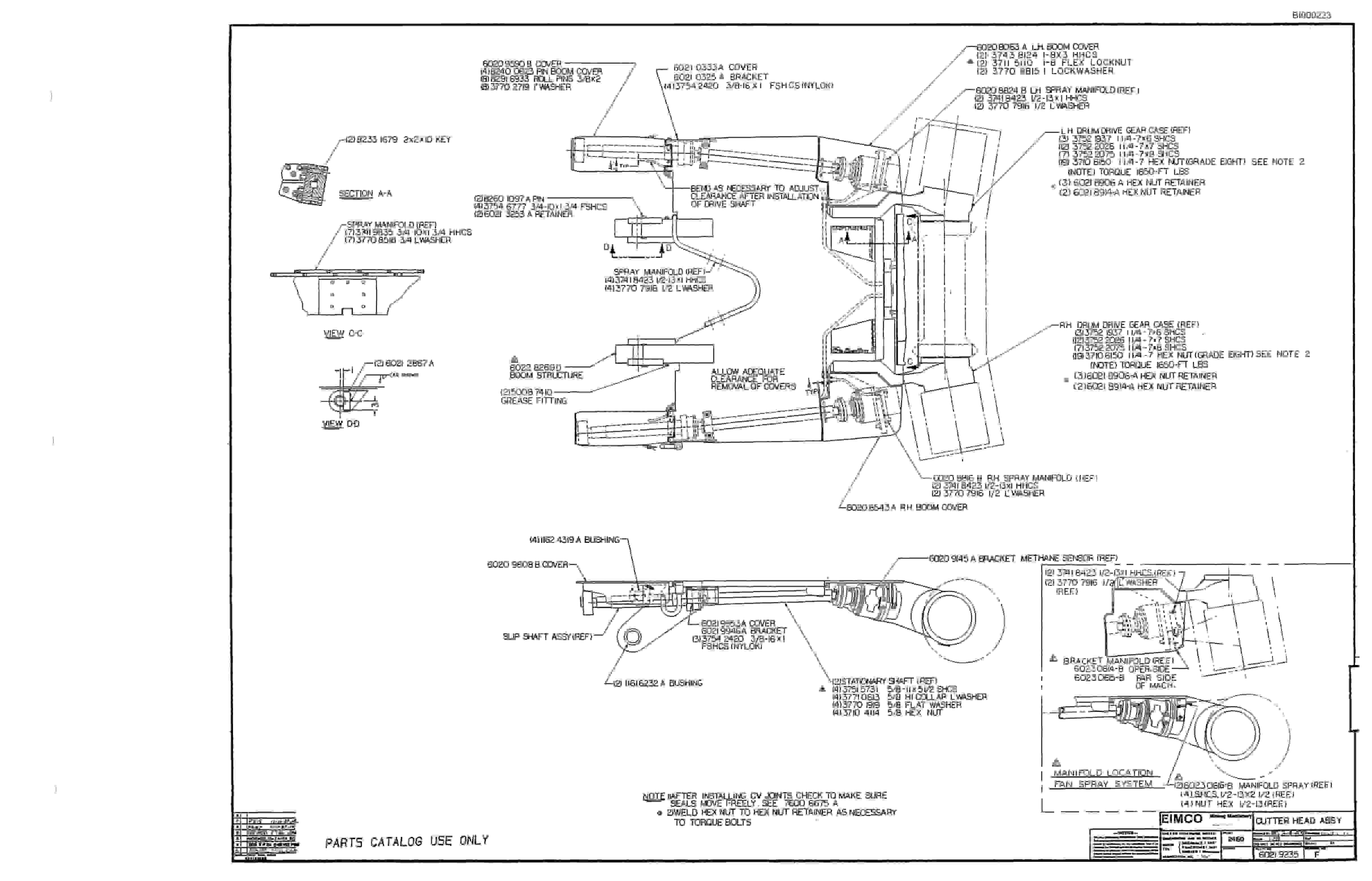 Bucyrus 2480-3 Drum Miner Parts Catalog BI000223-4