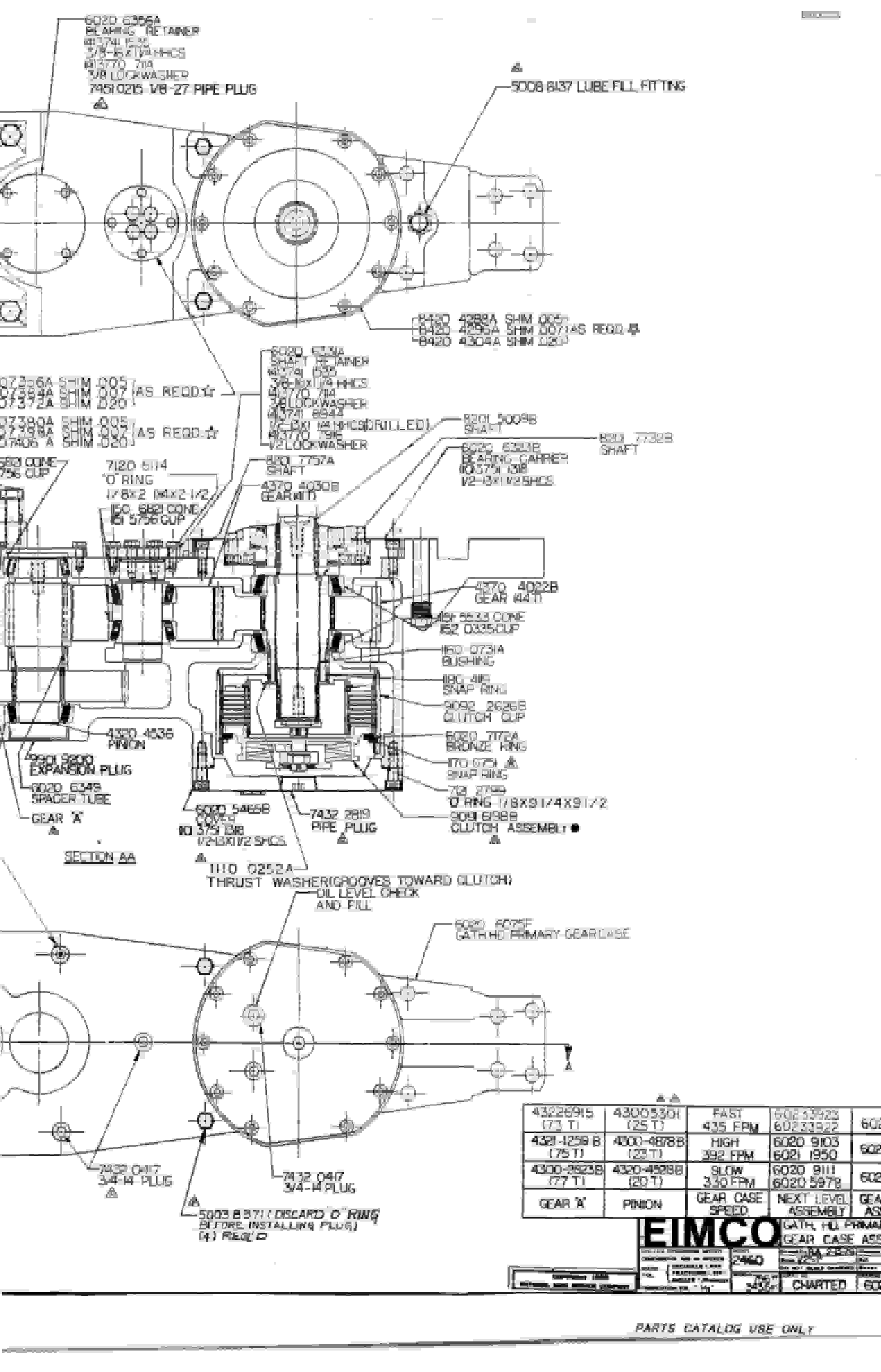 Bucyrus 2480-3 Drum Miner Parts Catalog BI000223-5