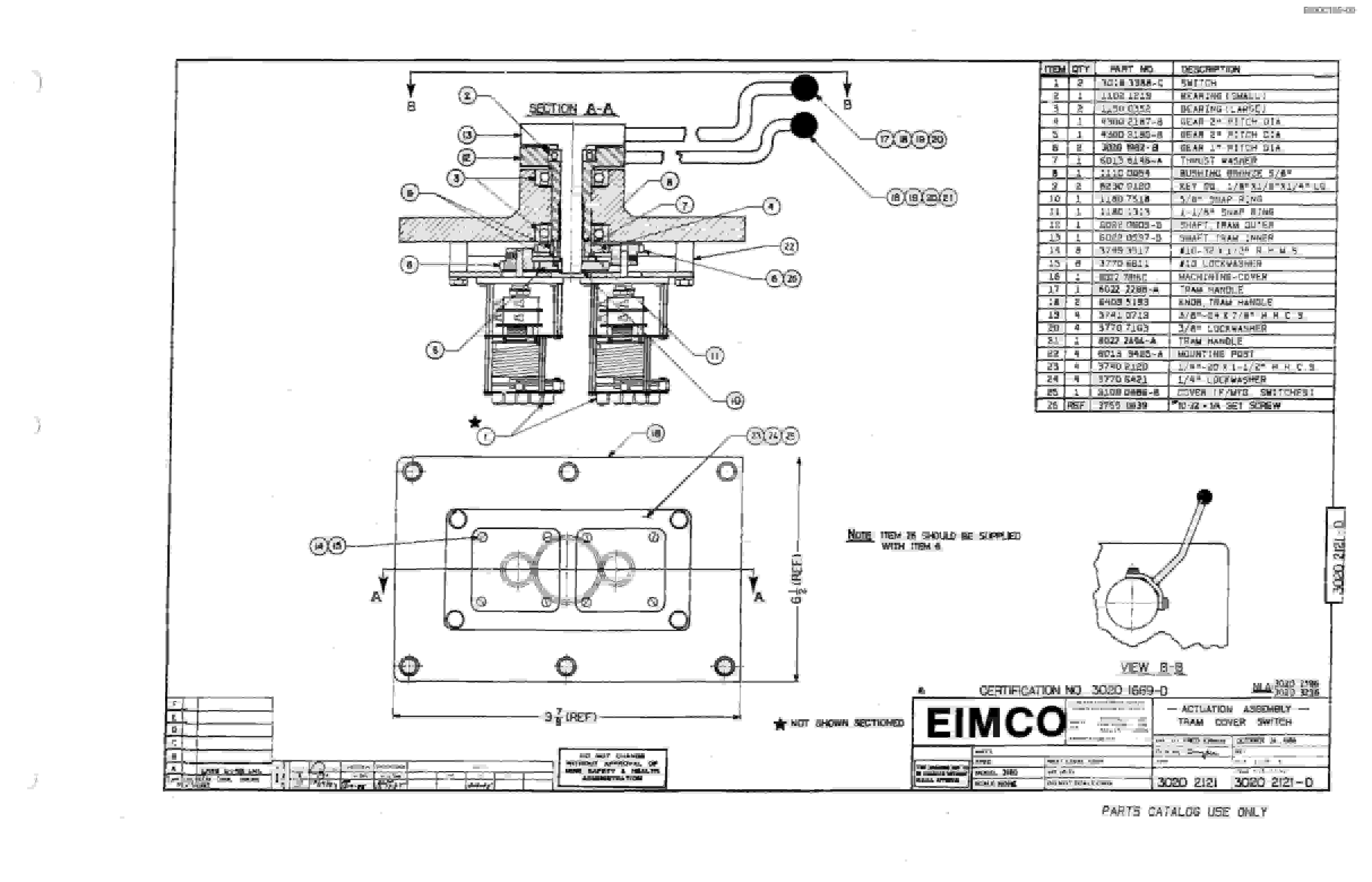 Bucyrus 2480 Drum Miner Parts Catalog BI000189-3