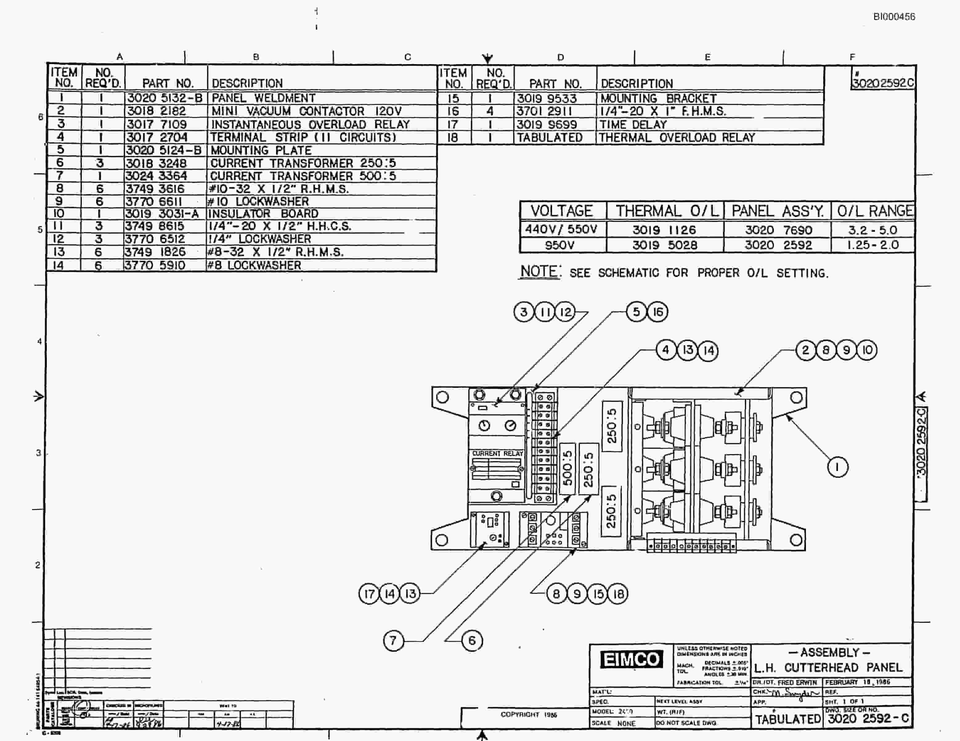 Bucyrus 2480 Drum Miner Parts Catalog BI000456-4