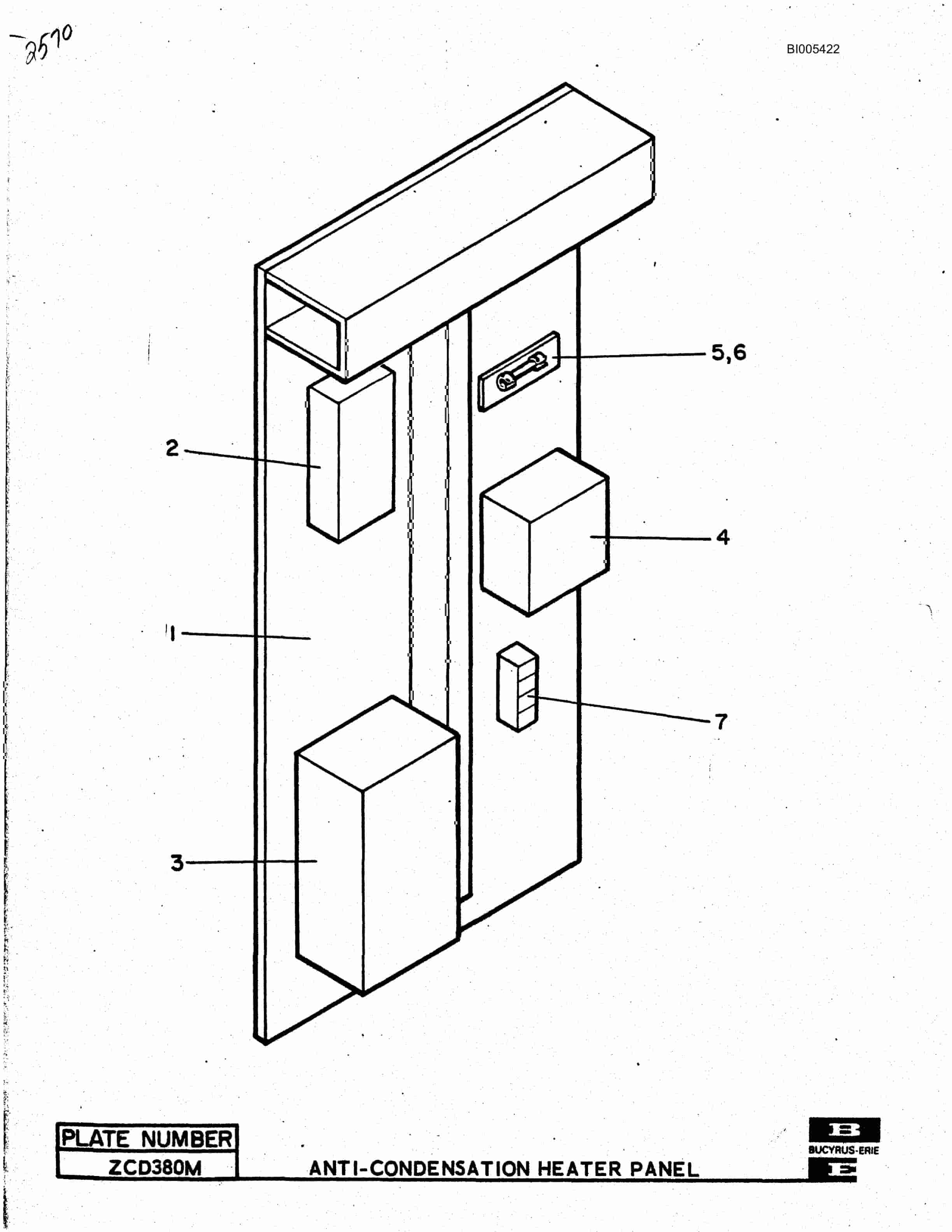 Bucyrus 2570W Dragline Parts Catalog BI005422-5