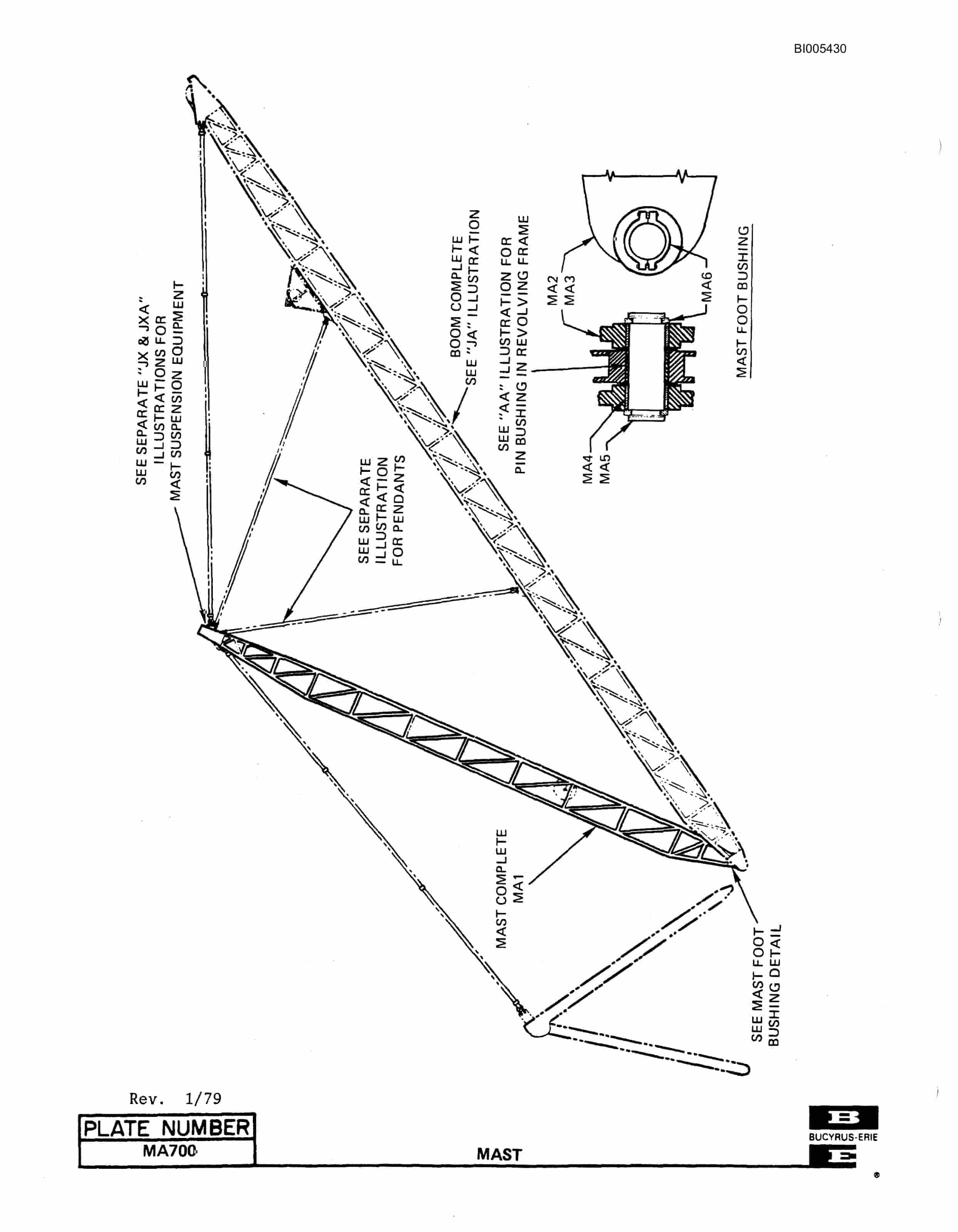 Bucyrus 2570W Dragline Parts Catalog BI005430-2