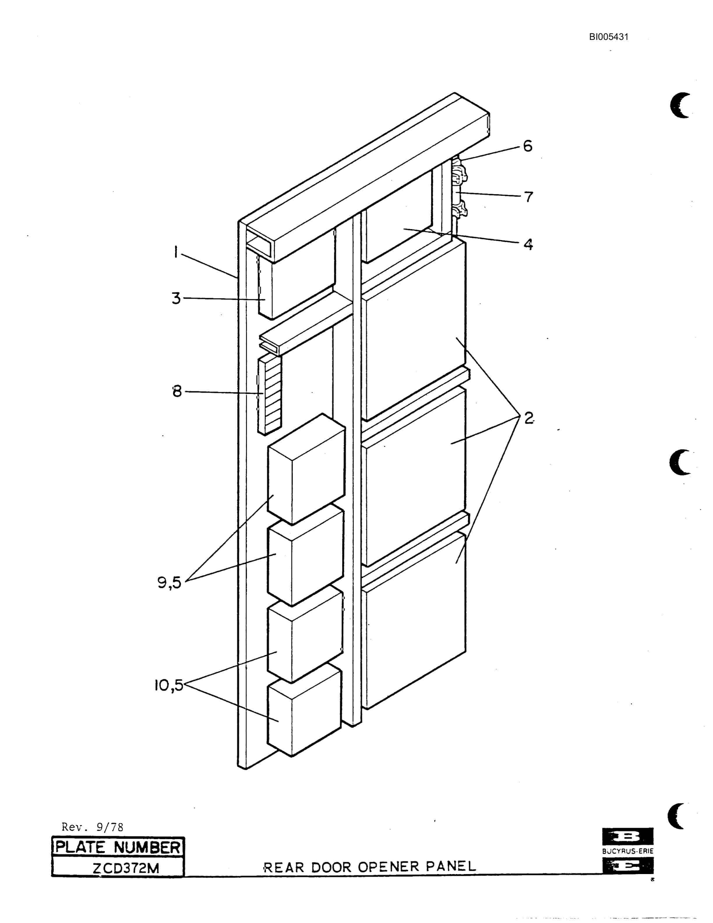 Bucyrus 2570W Parts Catalog BI005431-3