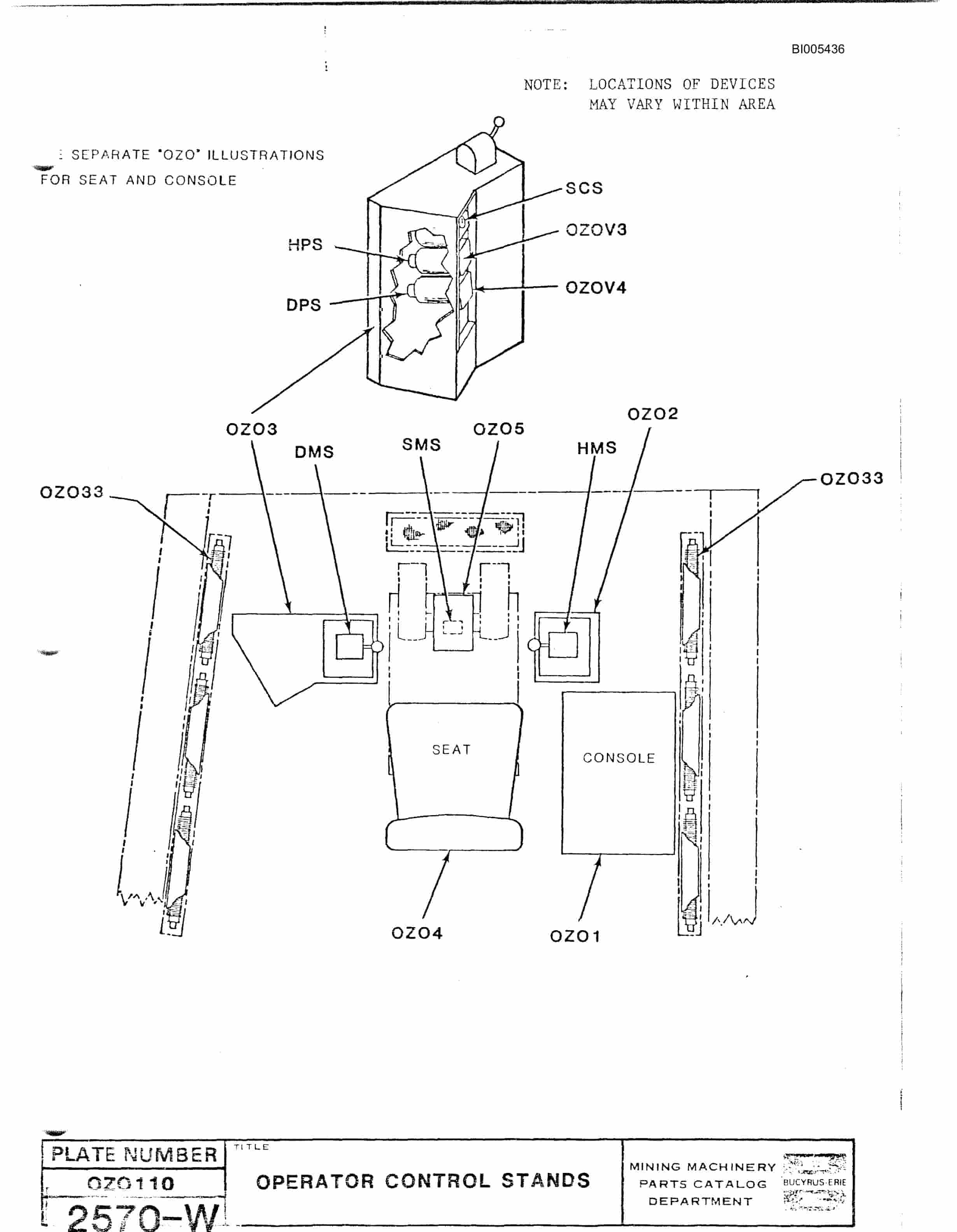 Bucyrus 2570W Parts Catalog BI005436-3