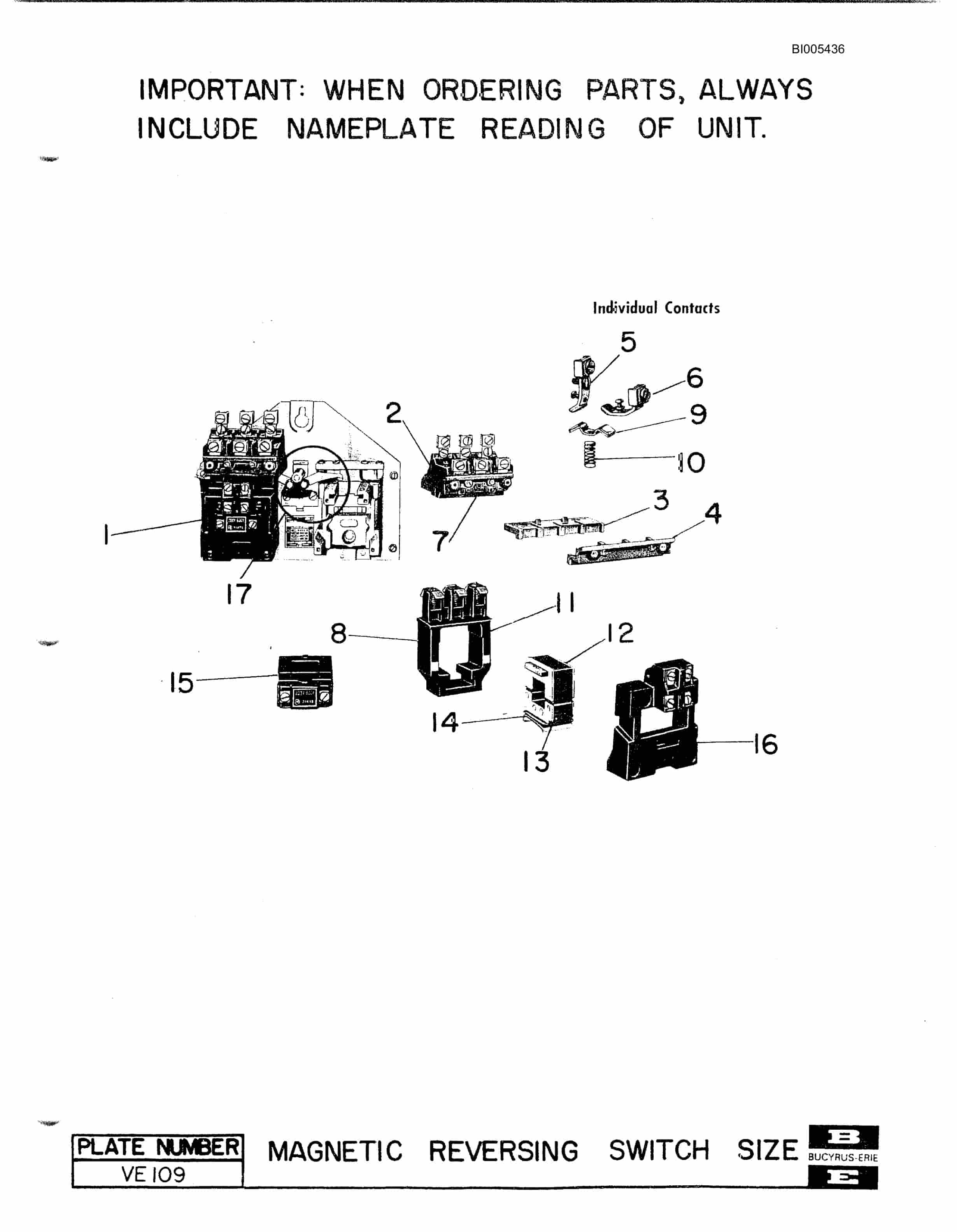 Bucyrus 2570W Parts Catalog BI005436-5