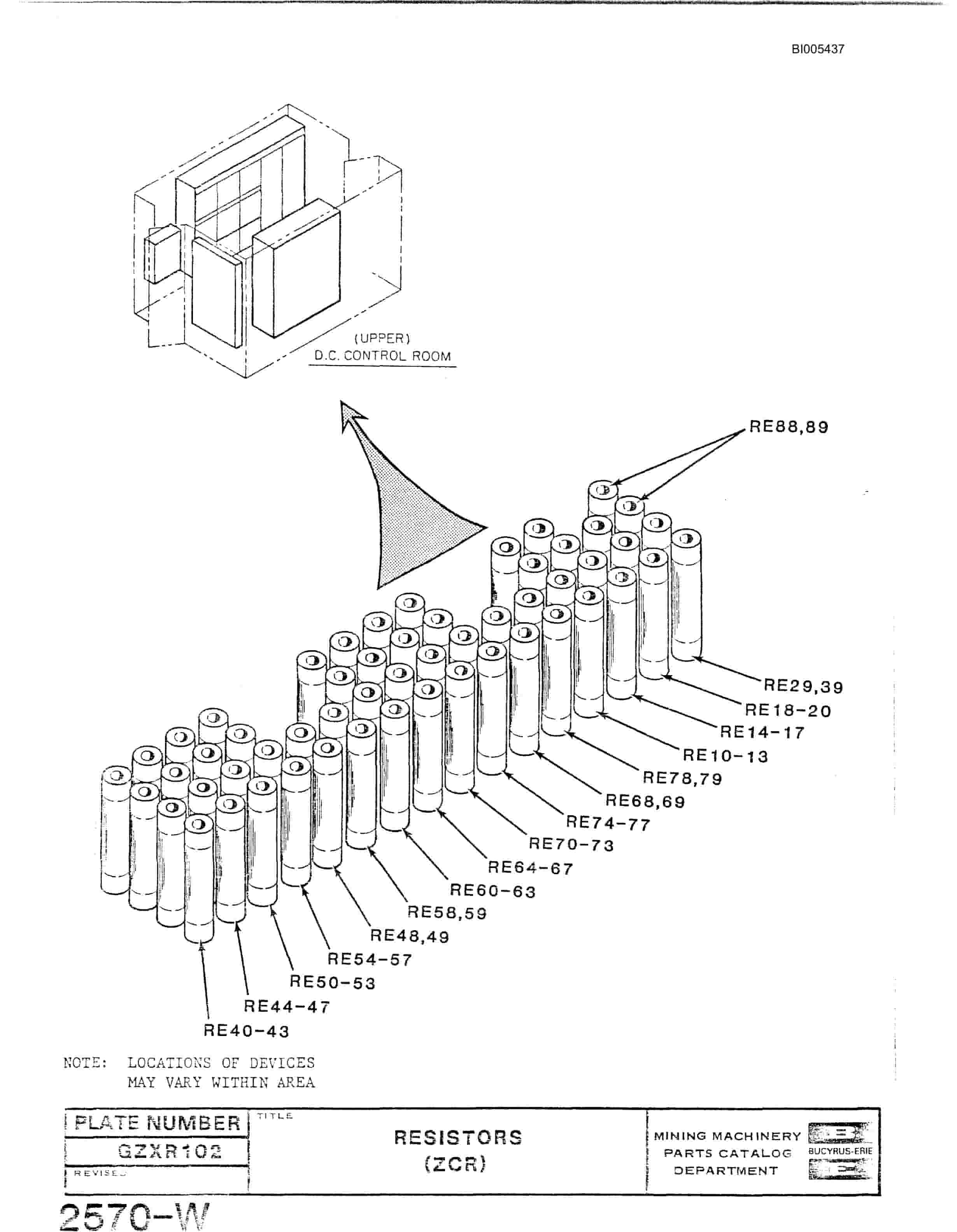 Bucyrus 2570W Parts Catalog BI005437-2