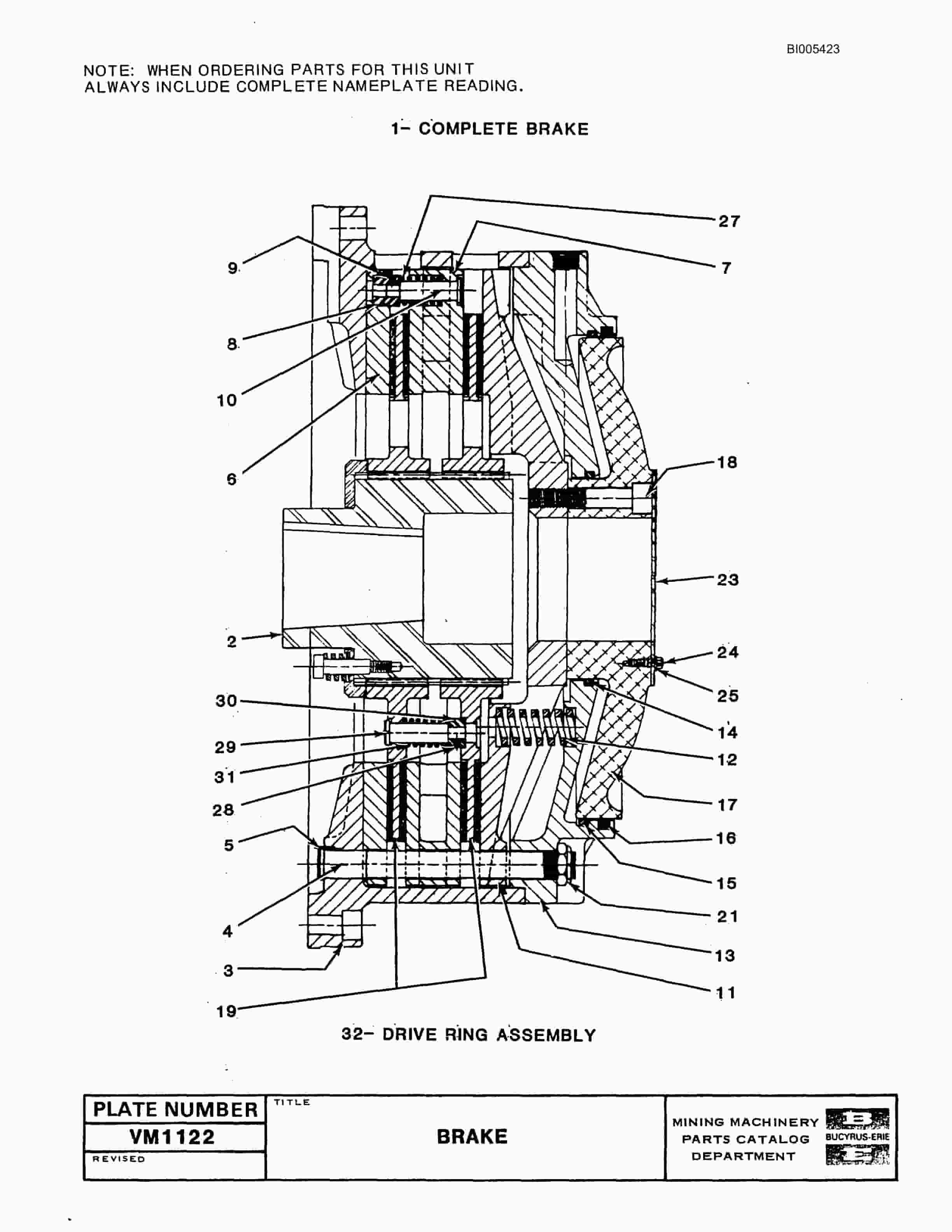 Bucyrus 2570W Walking Dragline Parts Catalog BI005423-4