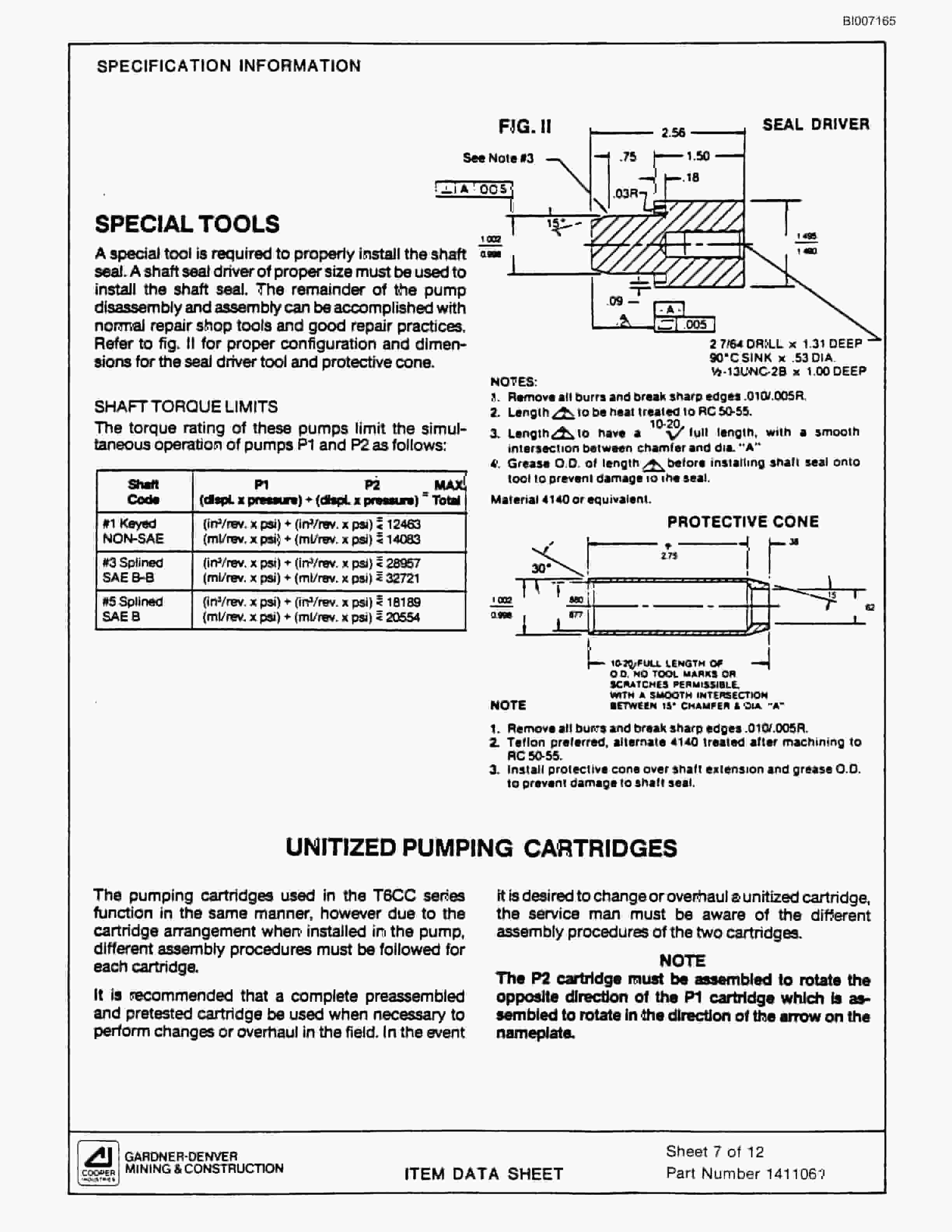 Bucyrus 25C Rotary Blasthole Drill Parts Catalog BI007165-3