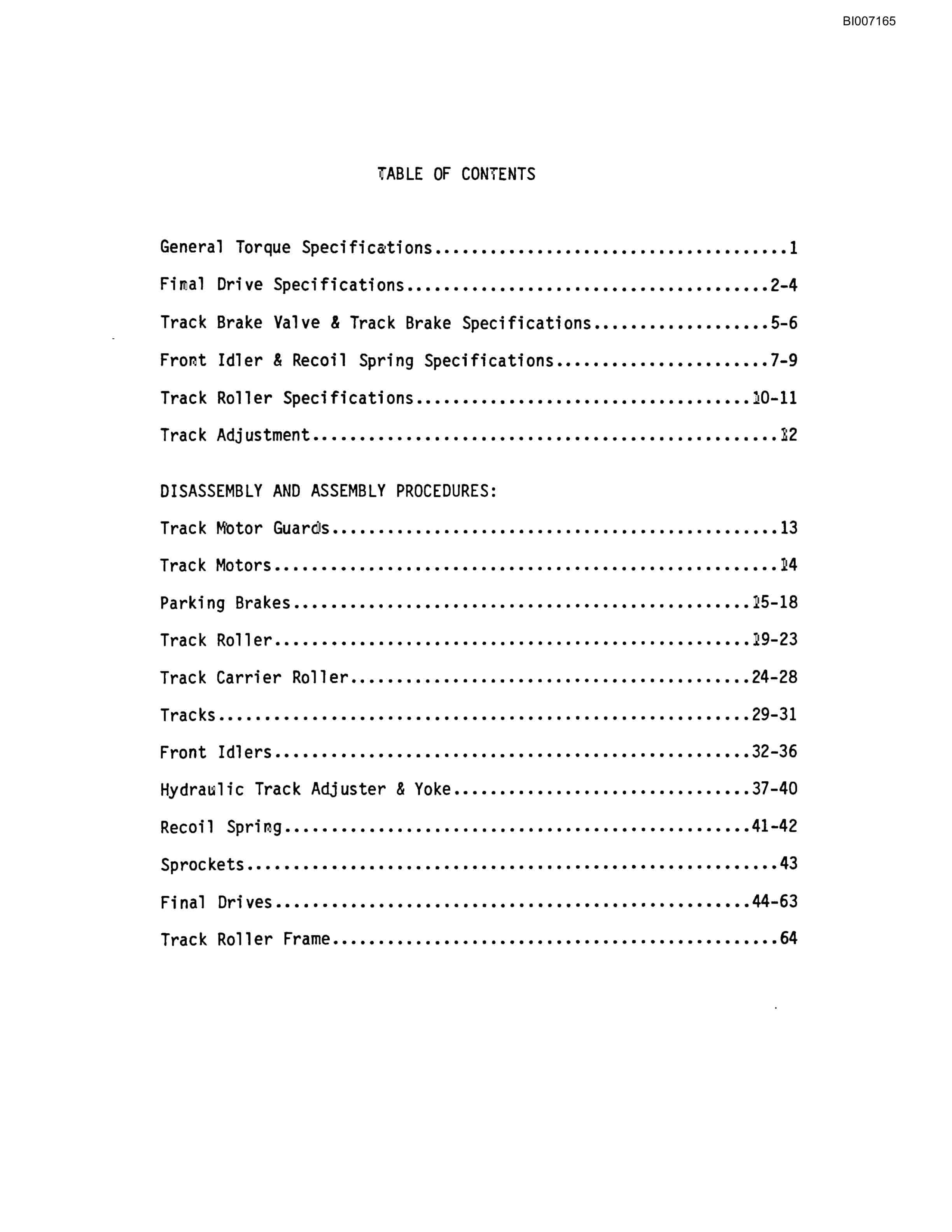 Bucyrus 25C Rotary Blasthole Drill Parts Catalog BI007165-4