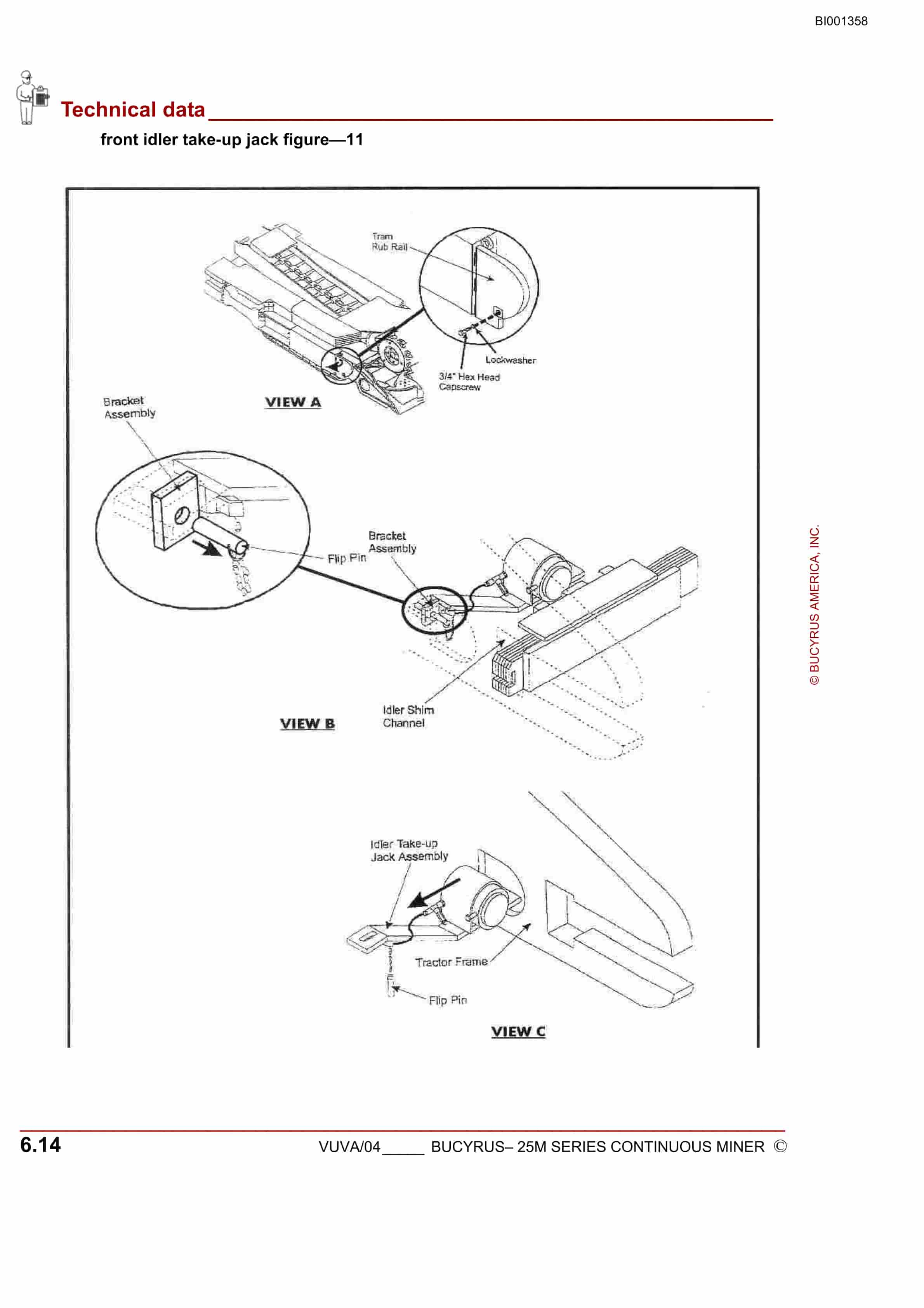 Bucyrus 25M-3 Continuous Miner Spare Parts List BI001358-5
