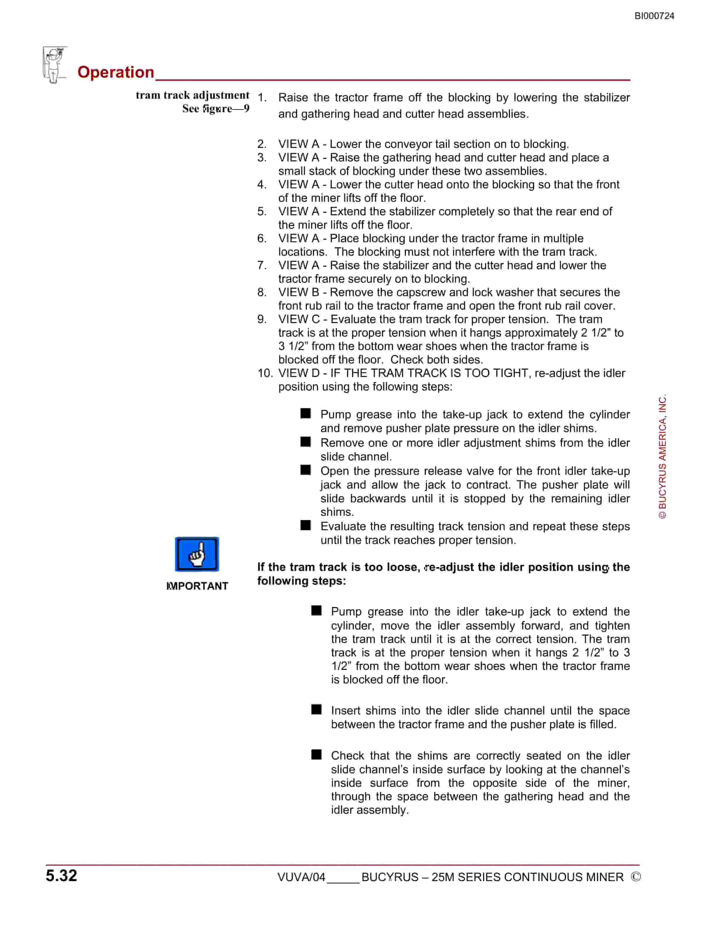 Bucyrus 25M Series Continuous Miner Operation Manual BI000724-2