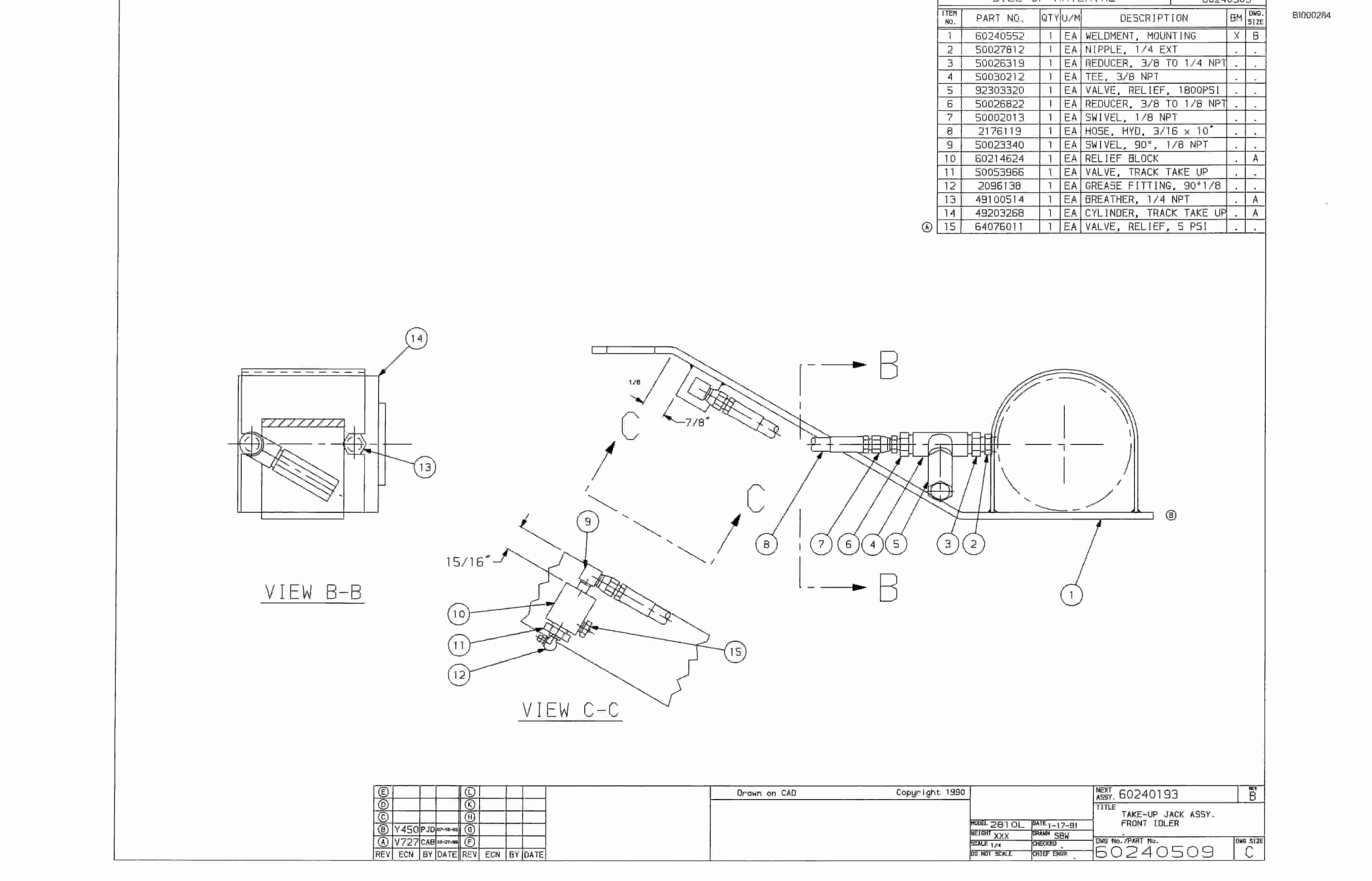 Bucyrus 25M0 Continuous Miner Parts Catalog BI000284-3
