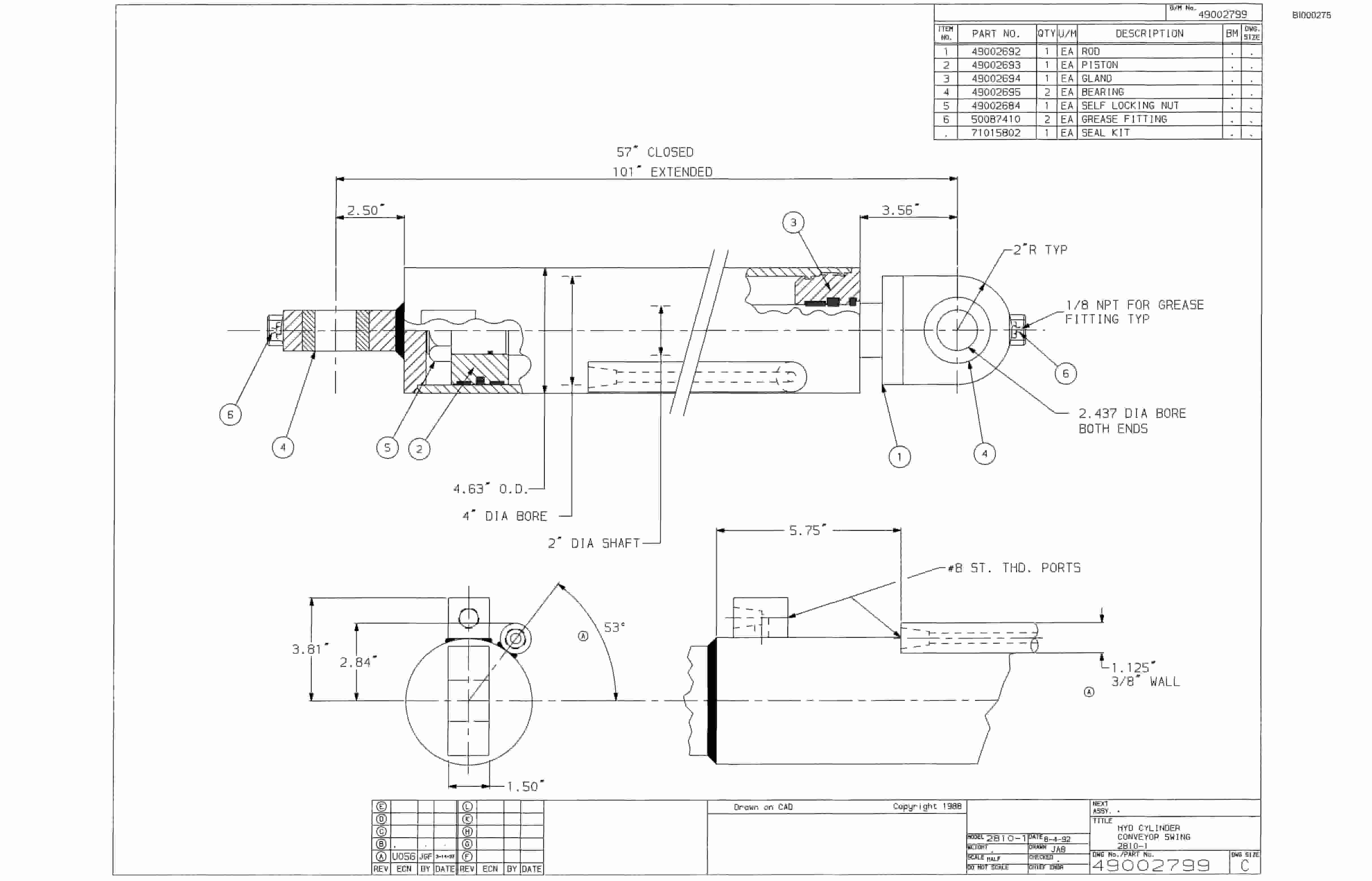 Bucyrus 25M0 Miner Parts Catalog BI000275-2