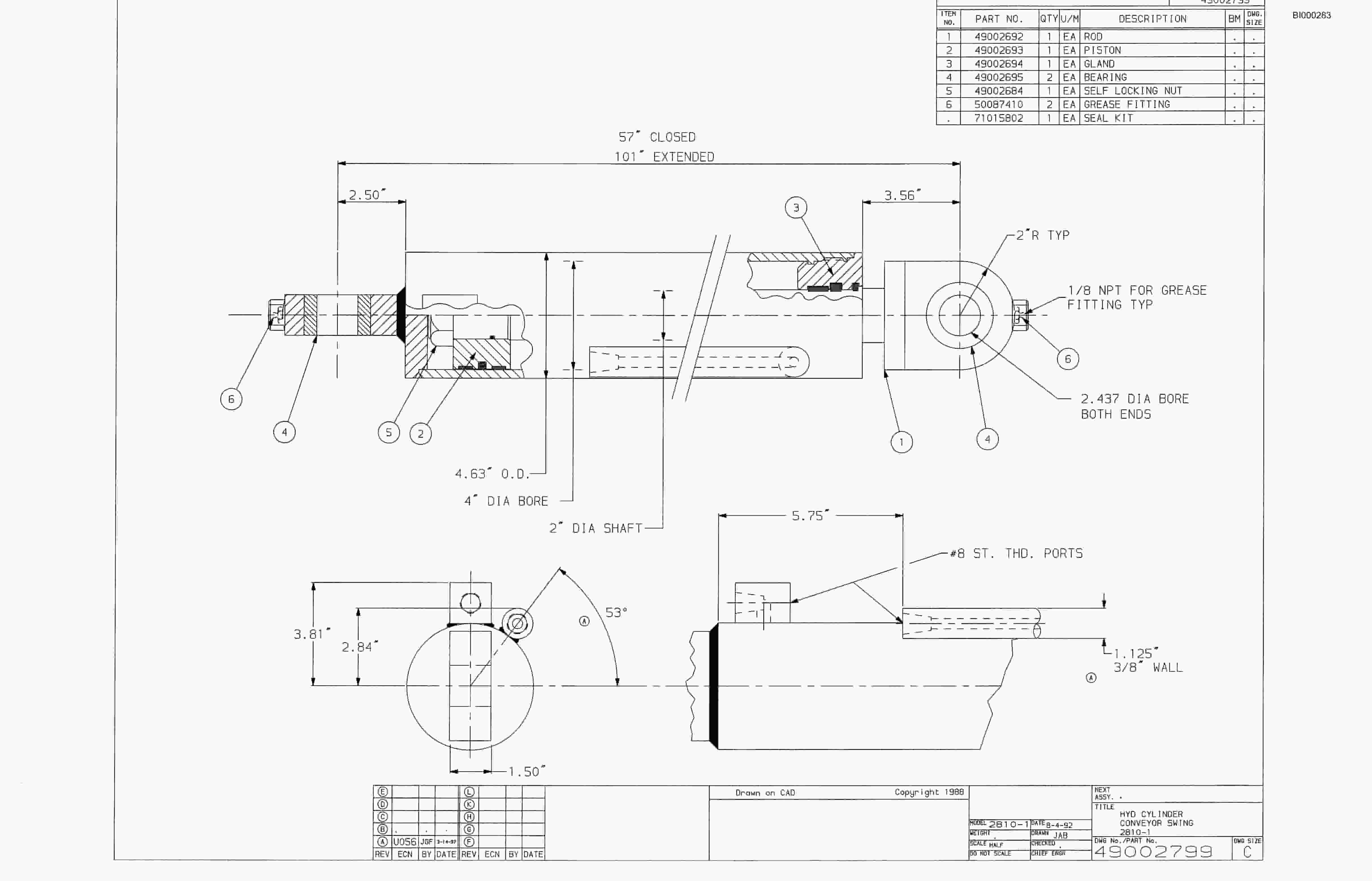 Bucyrus 25M0 Miner Parts Catalog BI000283-2