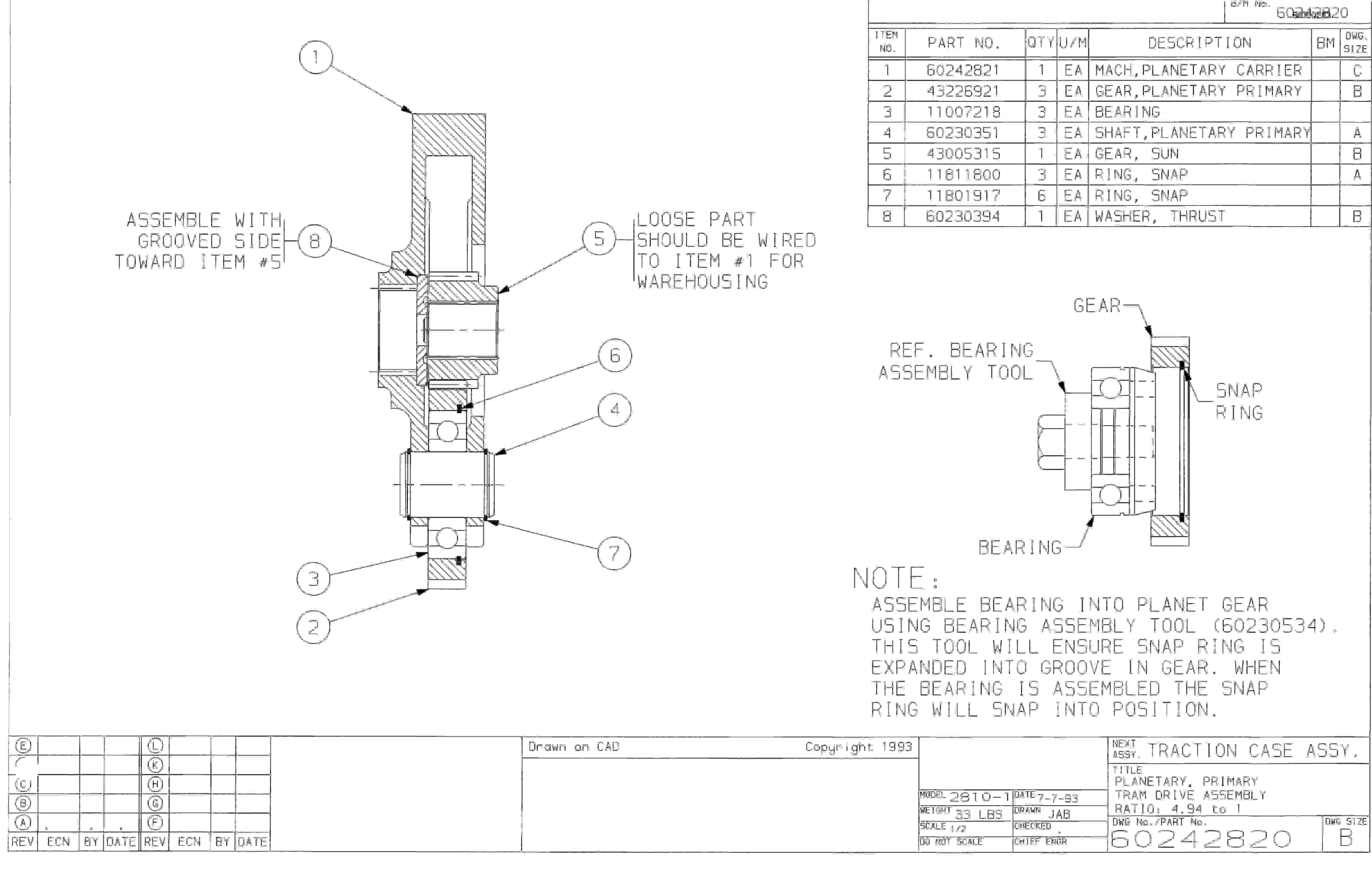 Bucyrus 25M0 Miner Parts Catalog BI000283-3