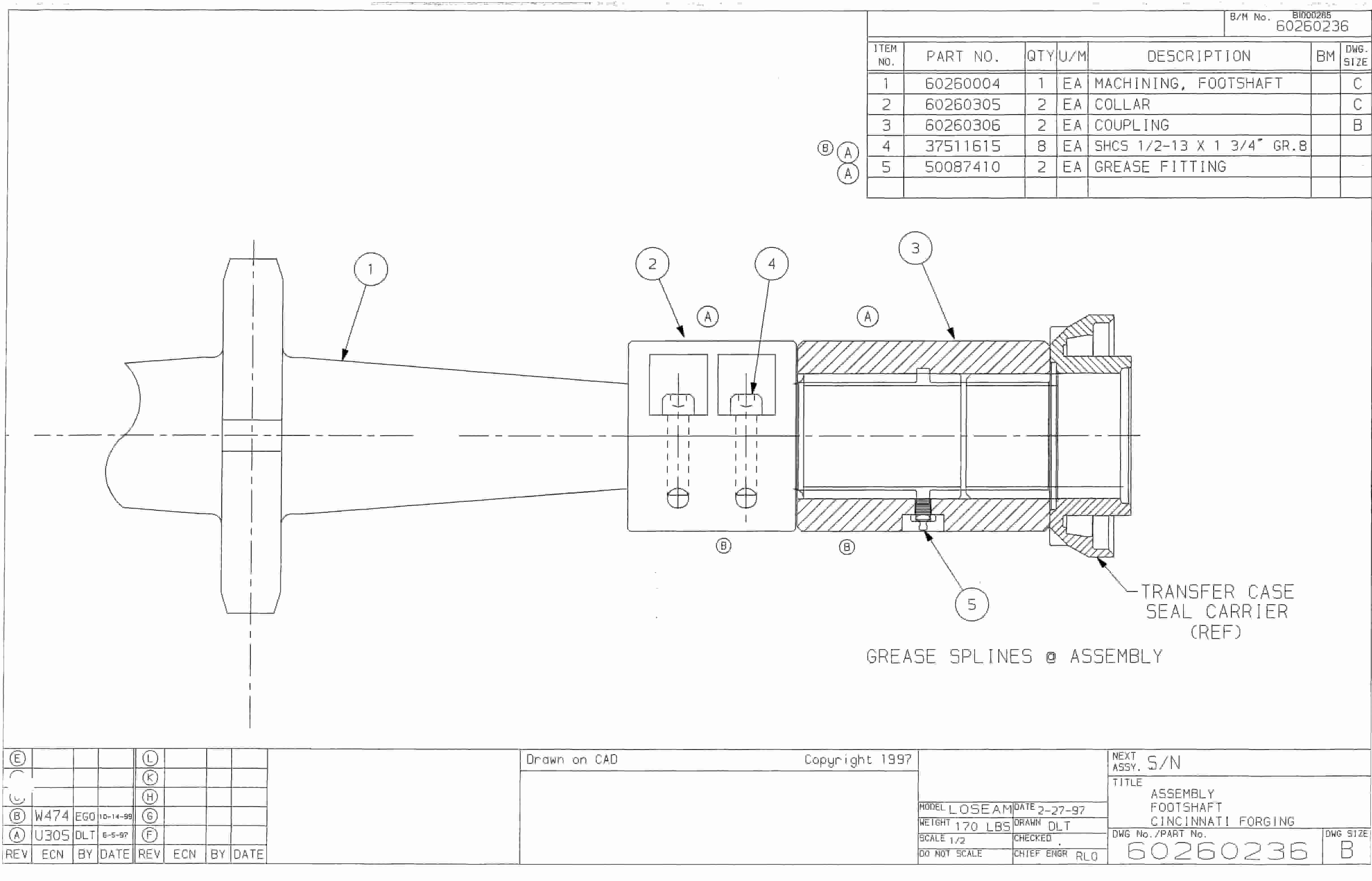Bucyrus 25M0 Miner Parts Catalog BI000285-5