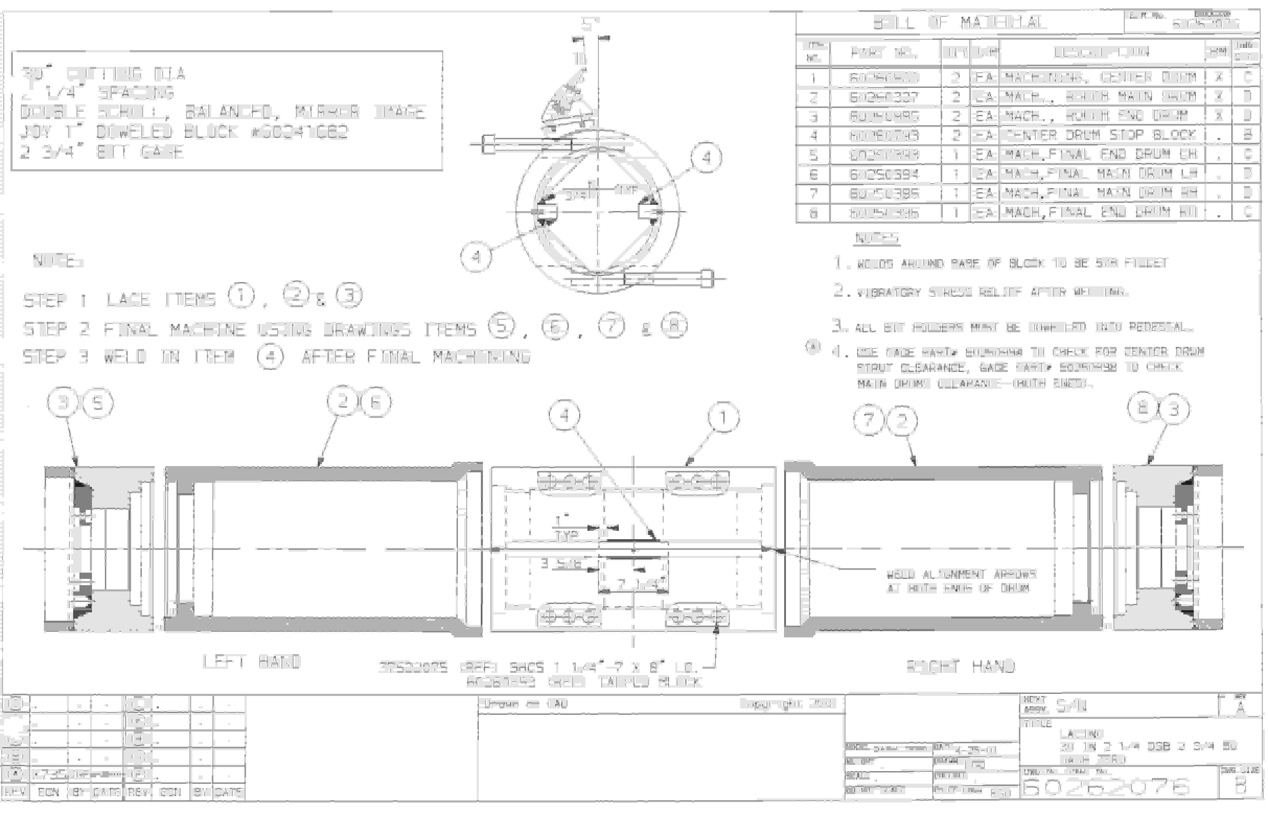 Bucyrus 25M0 Miner Parts Catalog BI000339-3