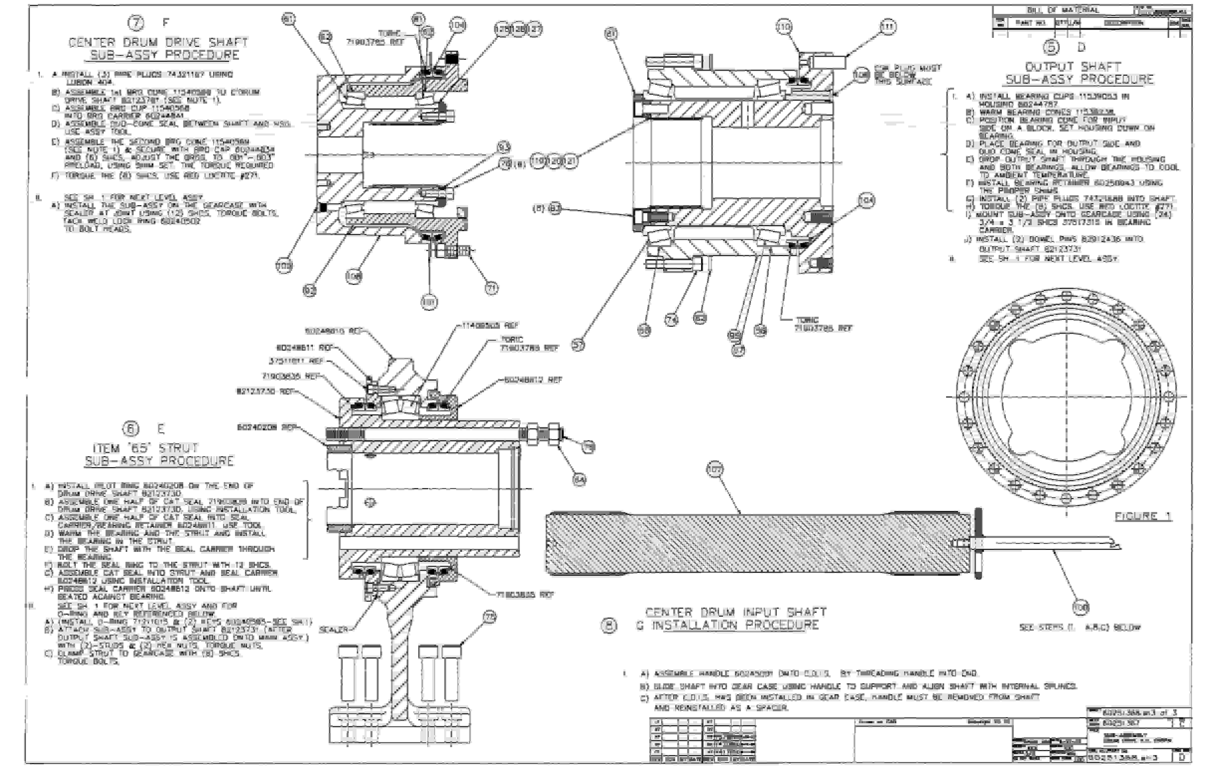 Bucyrus 25M1 Miner Parts Catalog BI000306-3