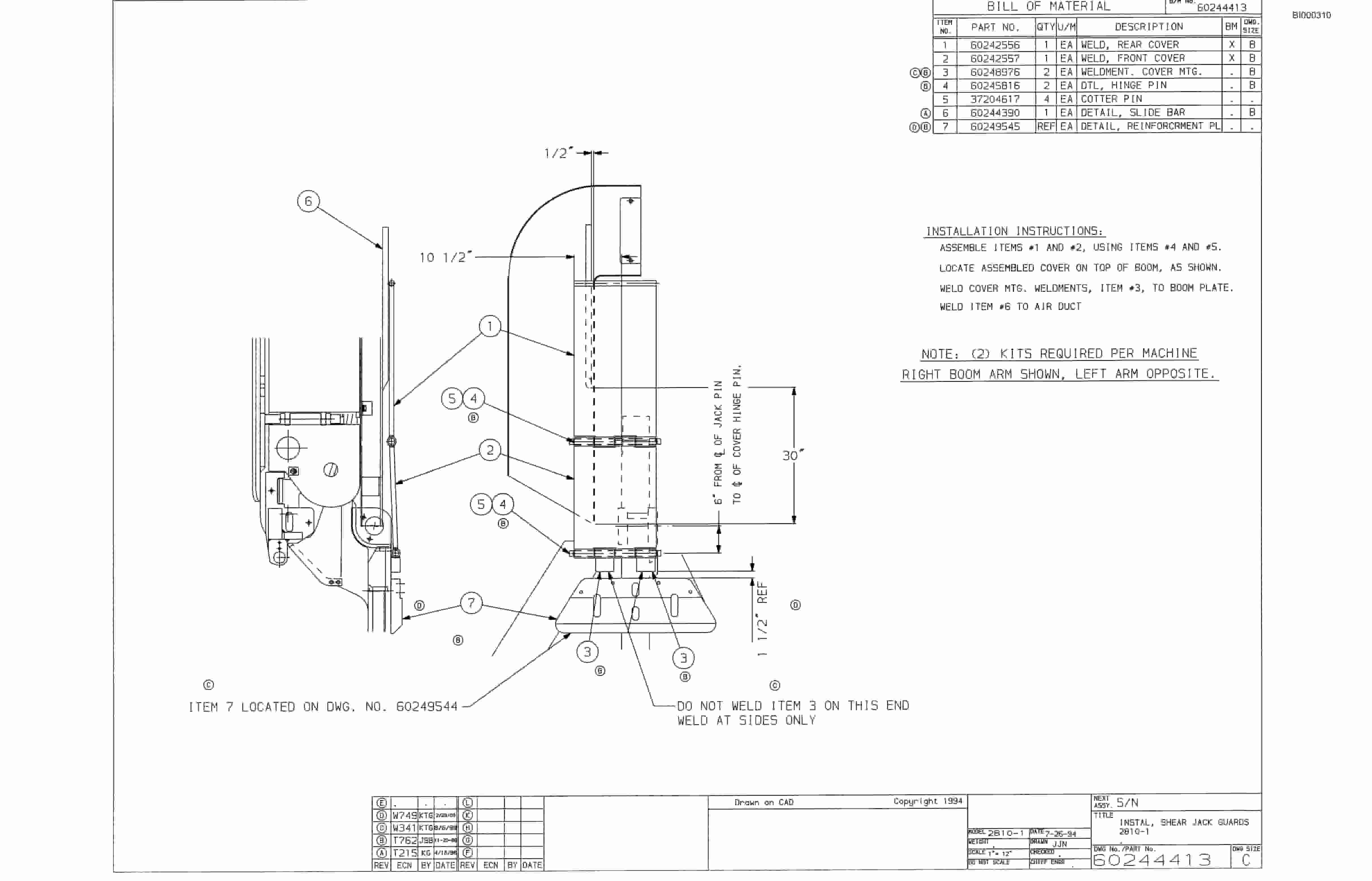 Bucyrus 25M1 Miner Parts Catalog BI000310-5