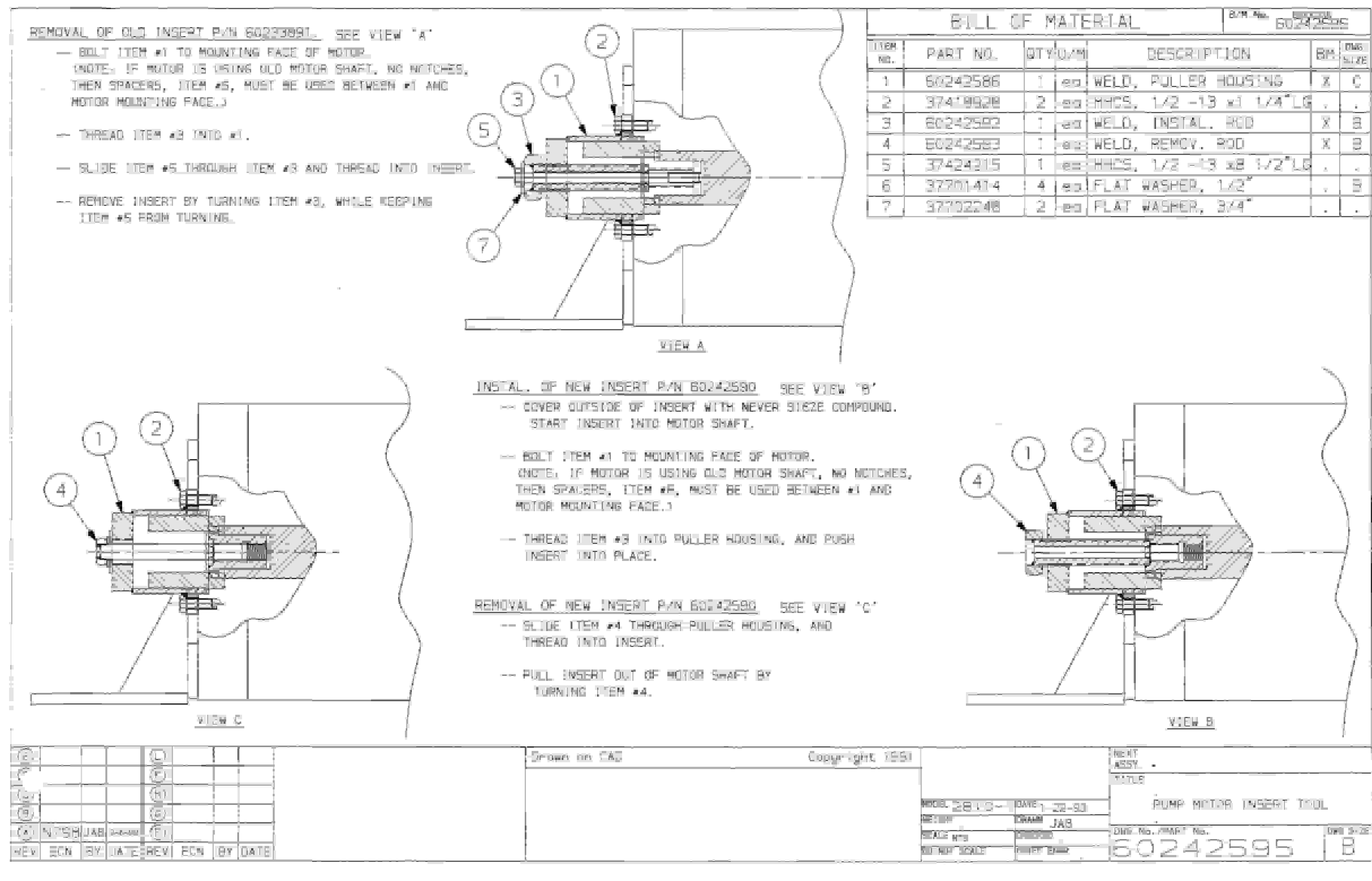 Bucyrus 25M1 Miner Parts Catalog BI000338-2