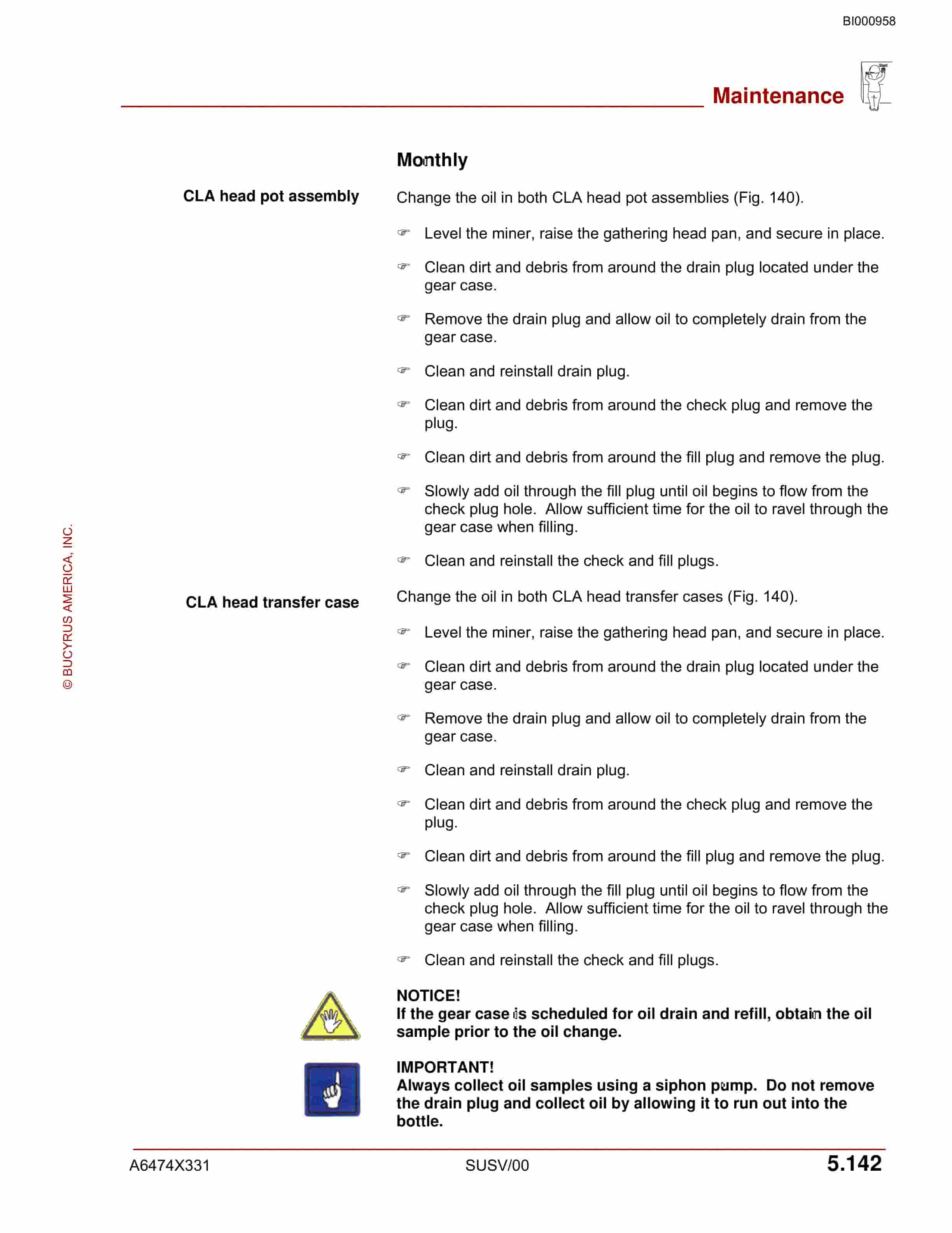 Bucyrus 25M1AC Continuous Miner Operation Manual BI000958-2