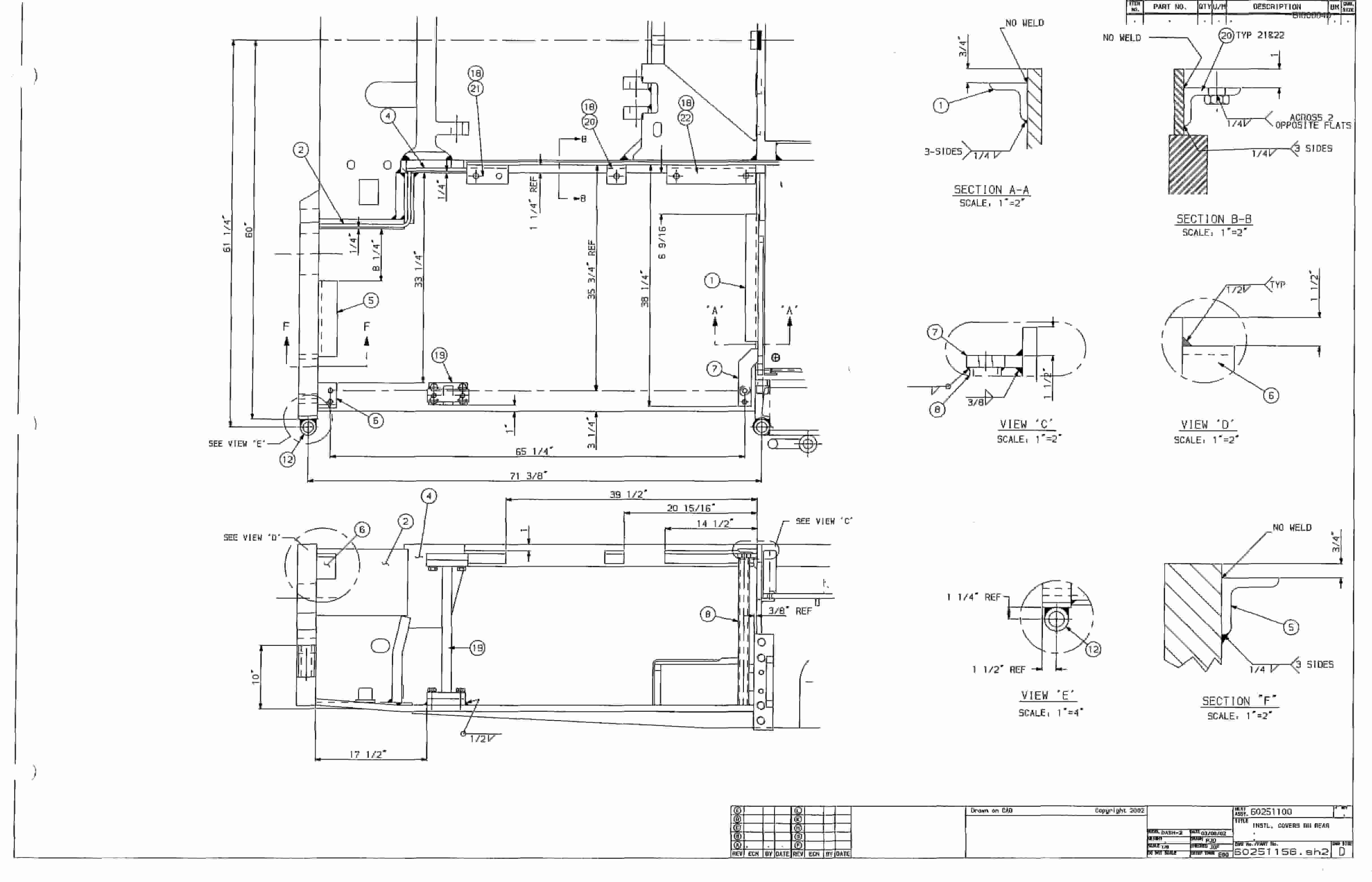 Bucyrus 25M2 Miner Parts Catalog BI000040-3