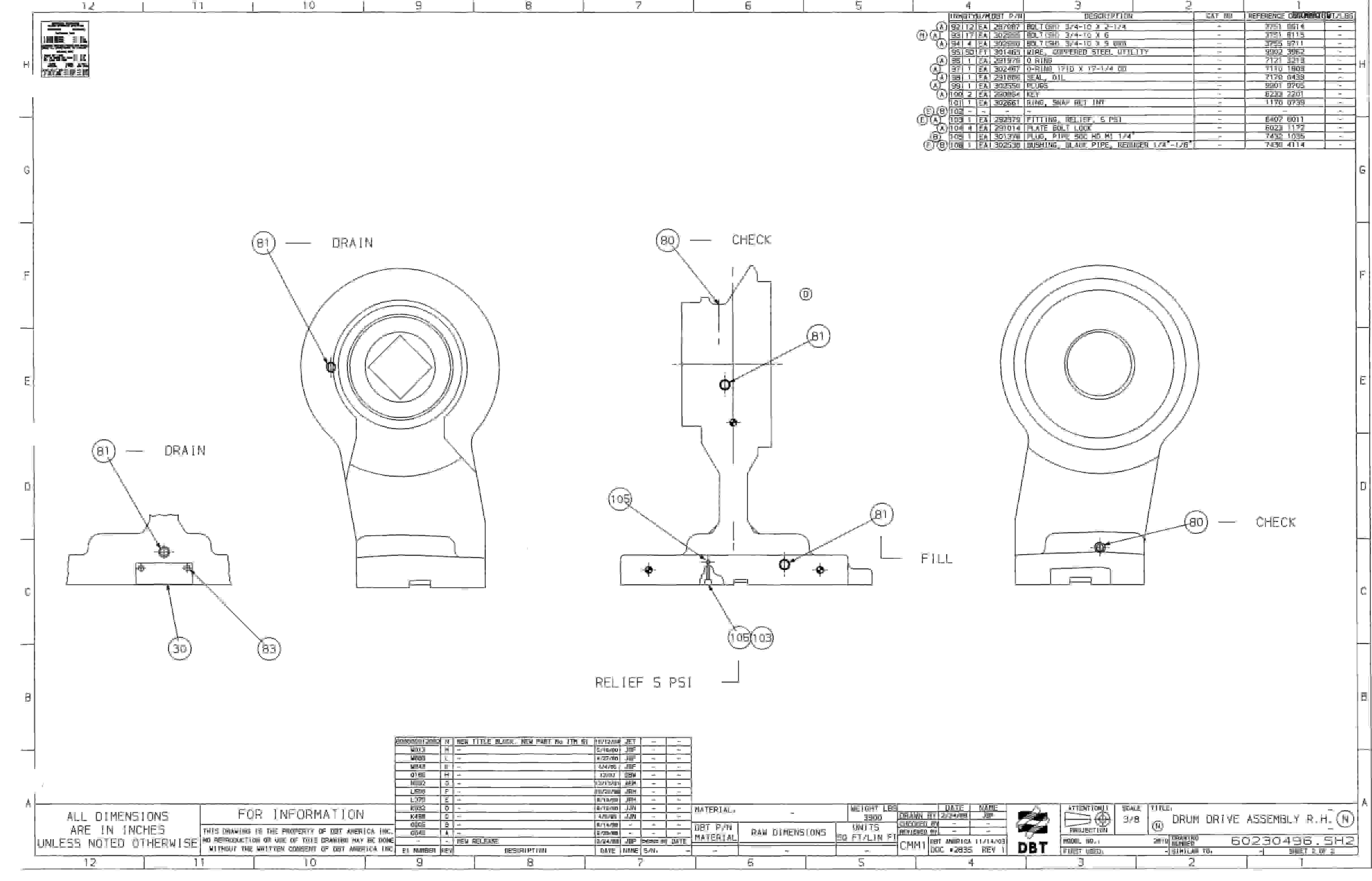Bucyrus 25M2 Miner Parts Catalog BI000268-4