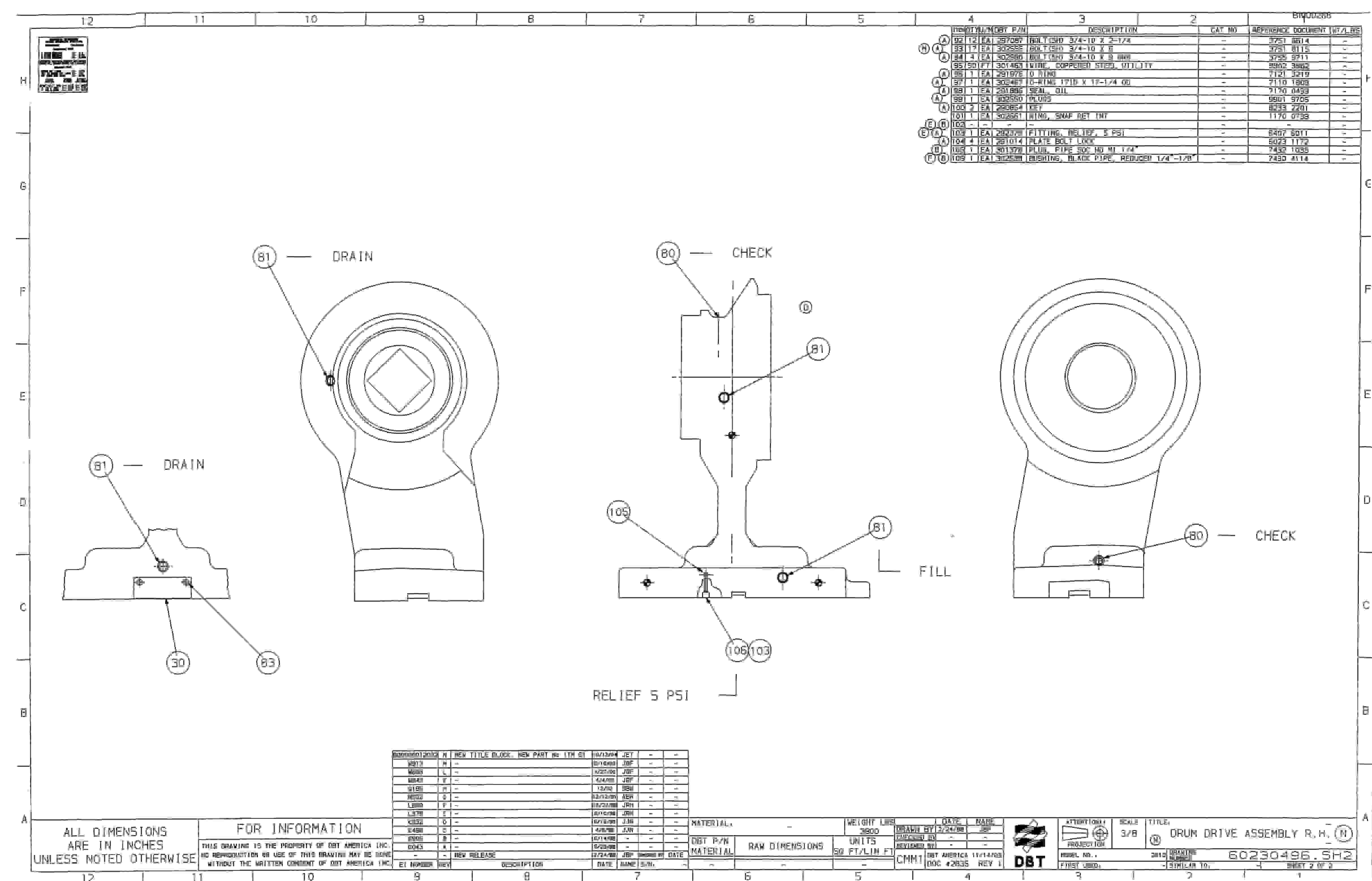 Bucyrus 25M2 Miner Parts Catalog BI000288-4