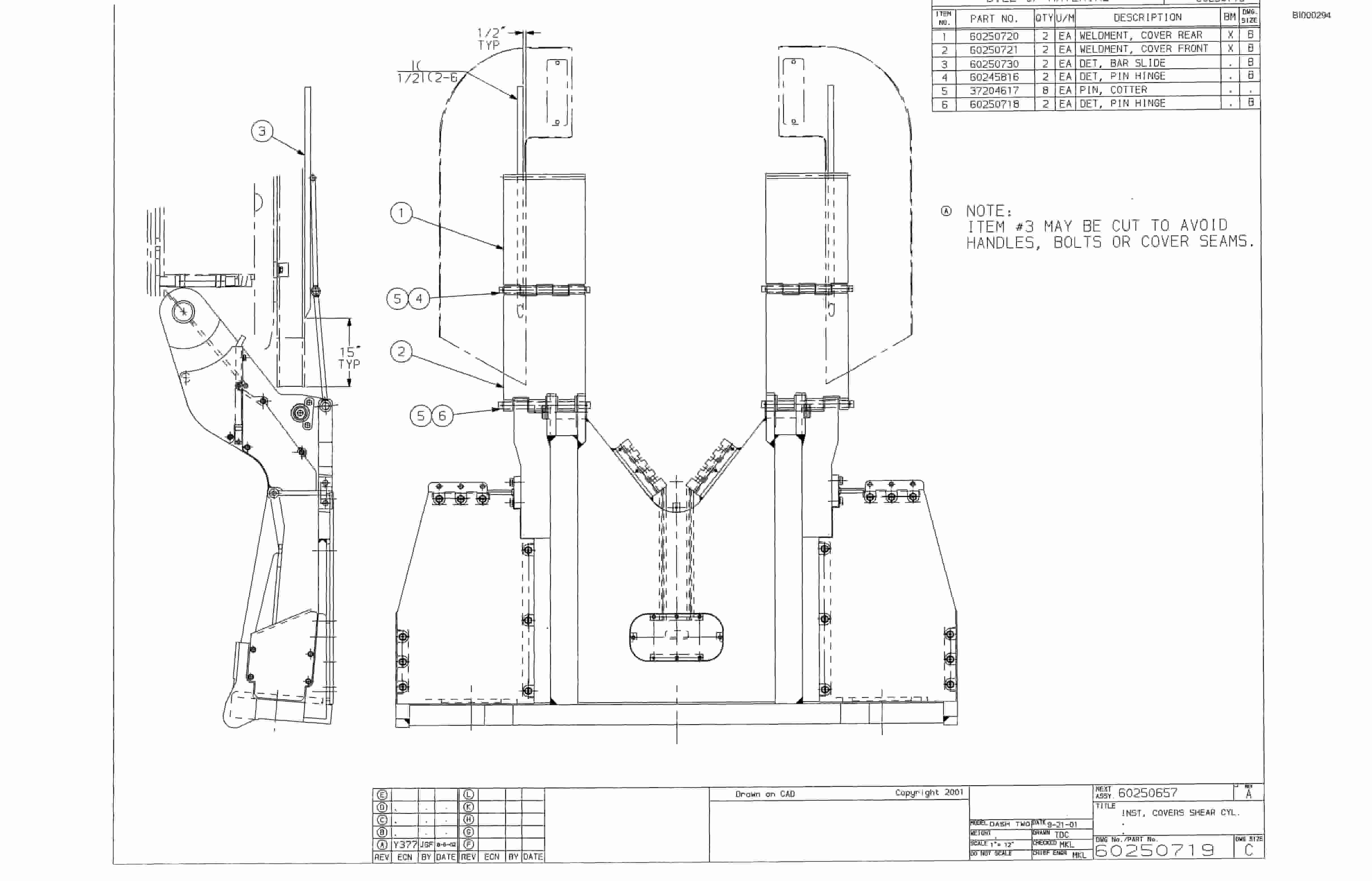 Bucyrus 25M2 Miner Parts Catalog BI000294-5