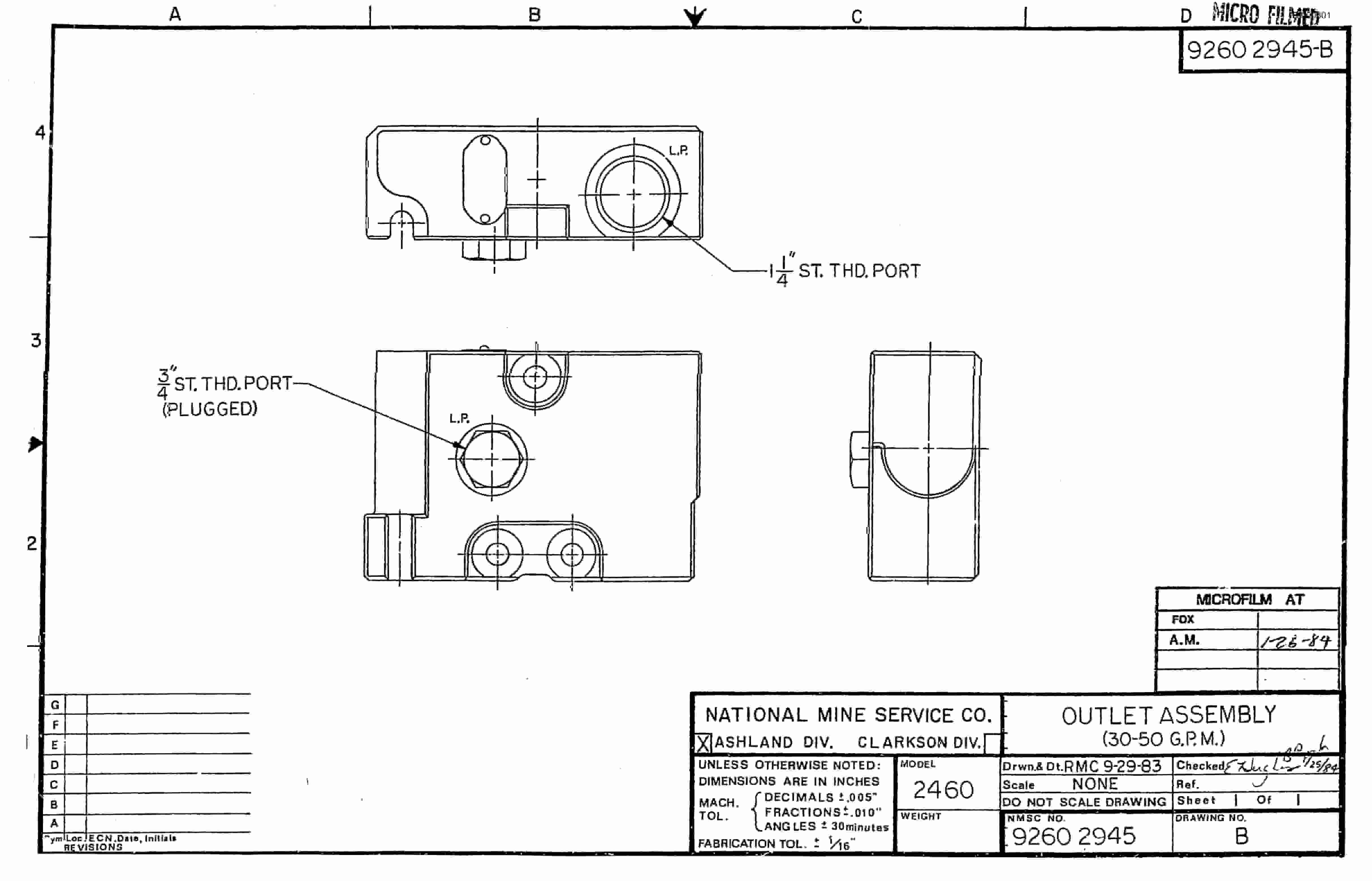 Bucyrus 25M2 Miner Parts Catalog BI000301-2