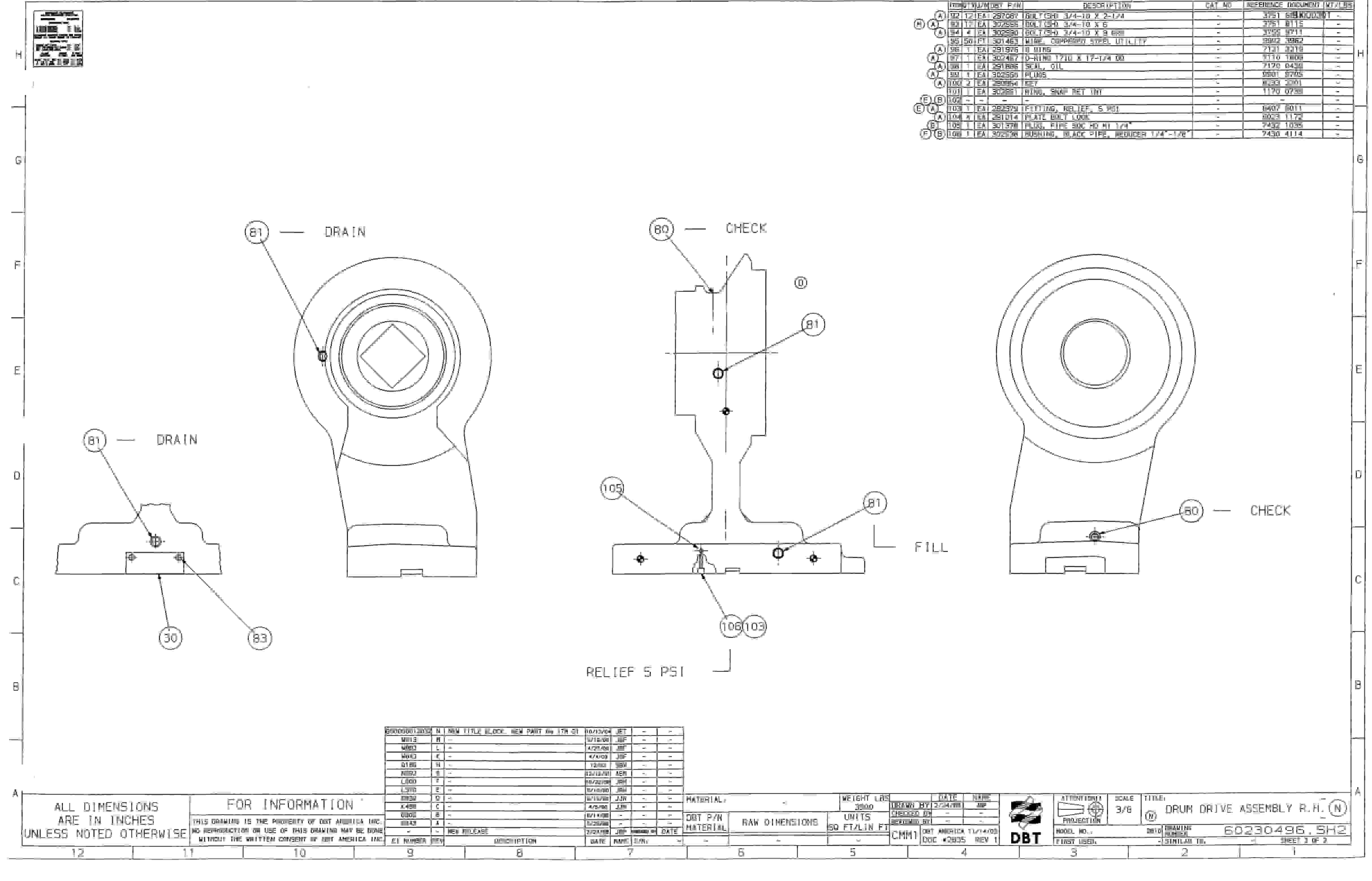 Bucyrus 25M2 Miner Parts Catalog BI000301-4
