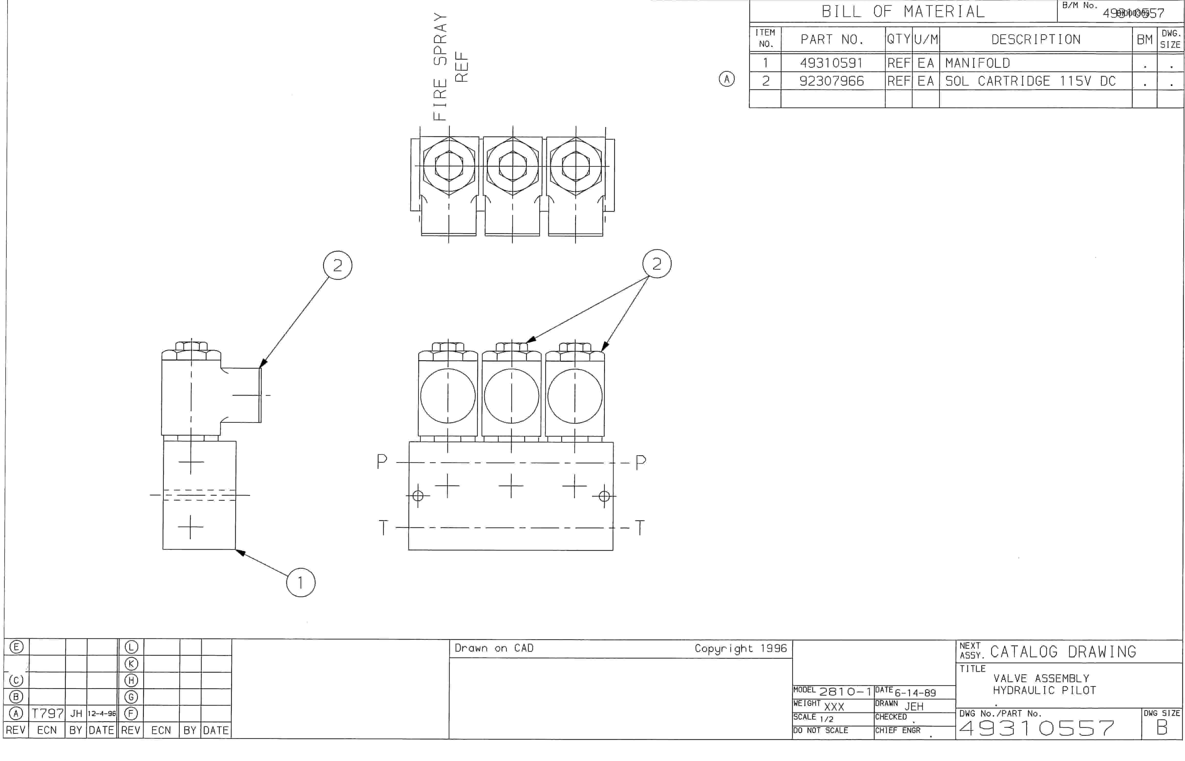 Bucyrus 25M2 Miner Parts Catalog BI000303-2