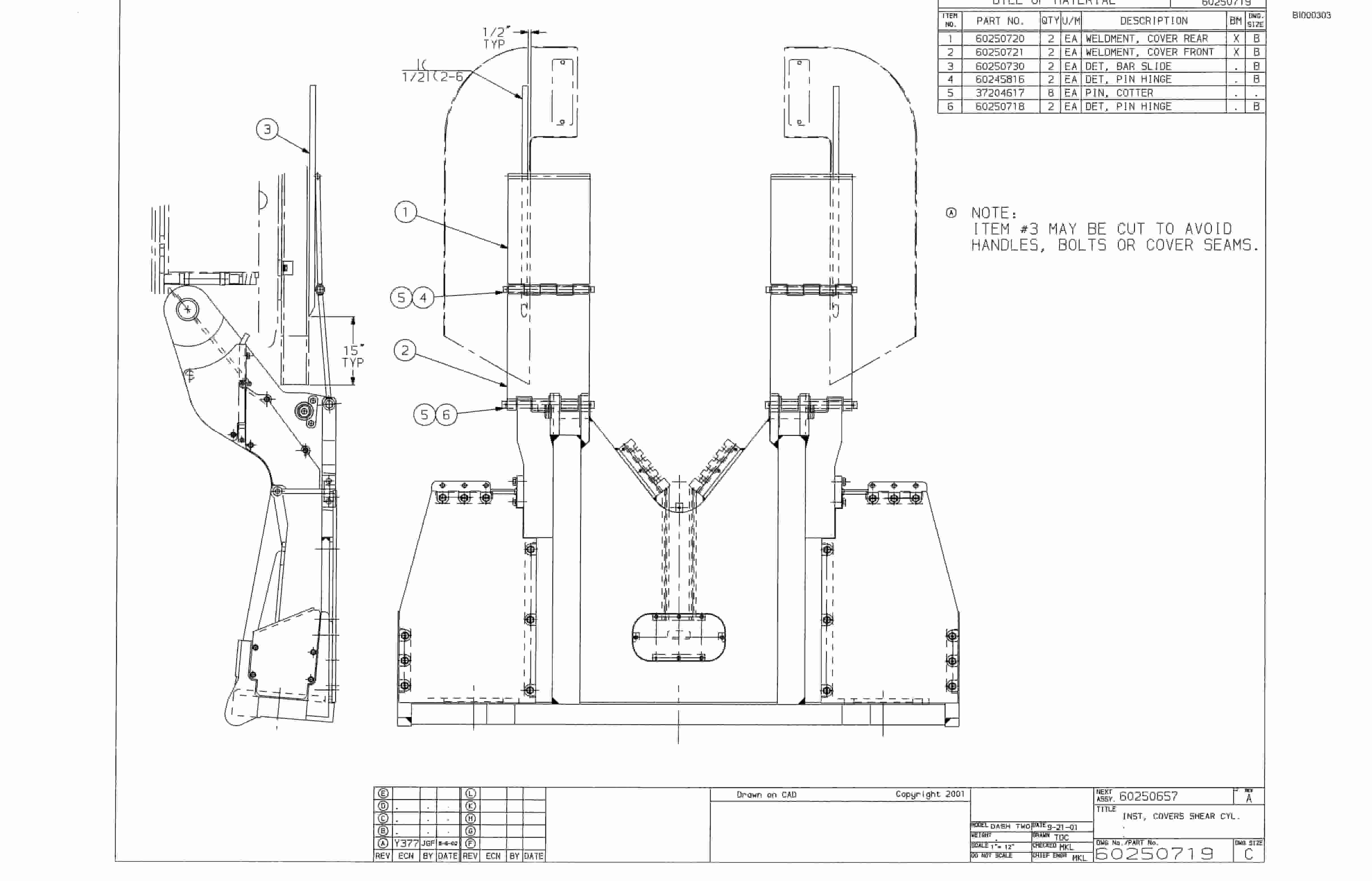 Bucyrus 25M2 Miner Parts Catalog BI000303-5