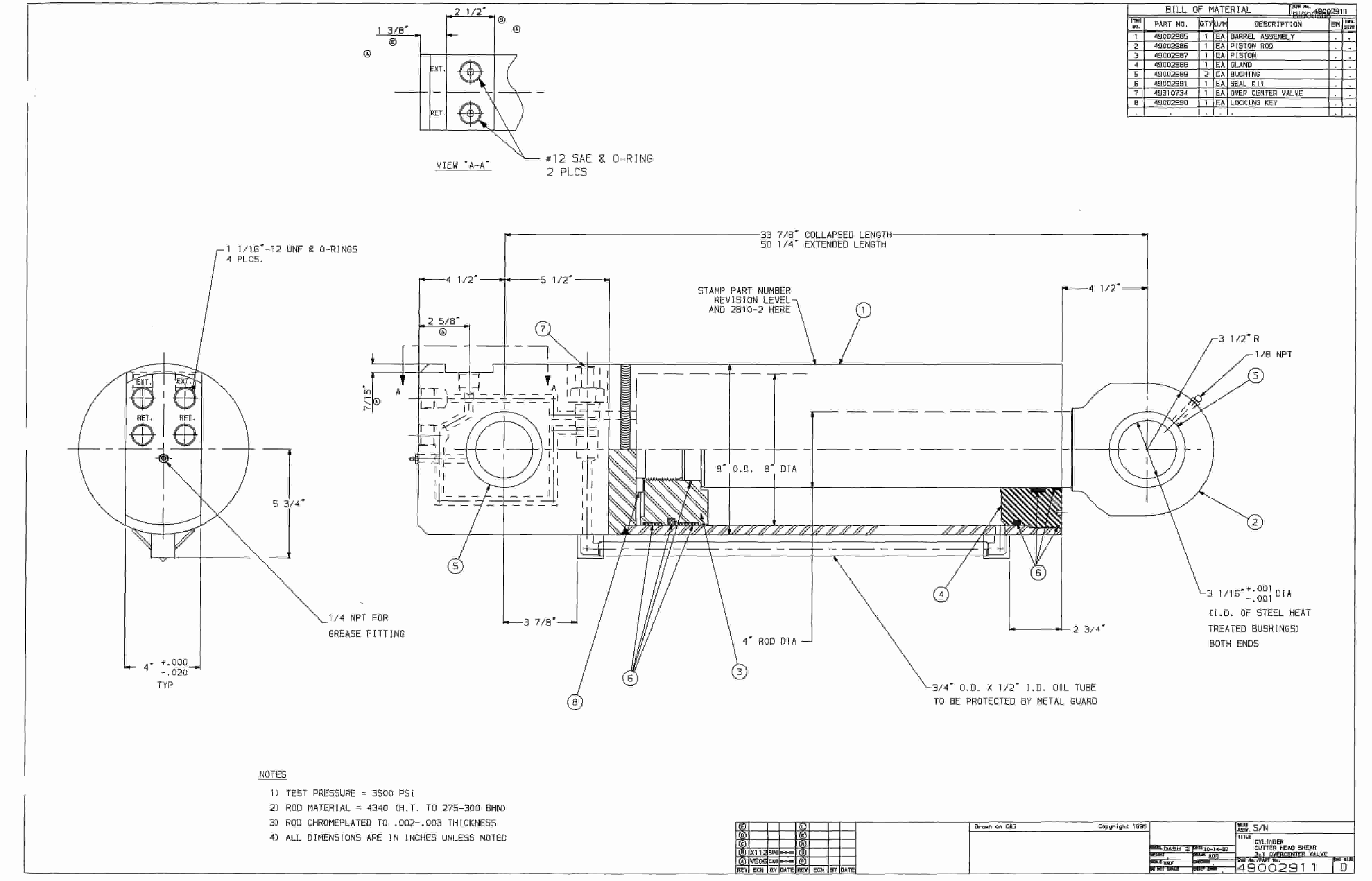 Bucyrus 25M2 Miner Parts Catalog BI000308-2