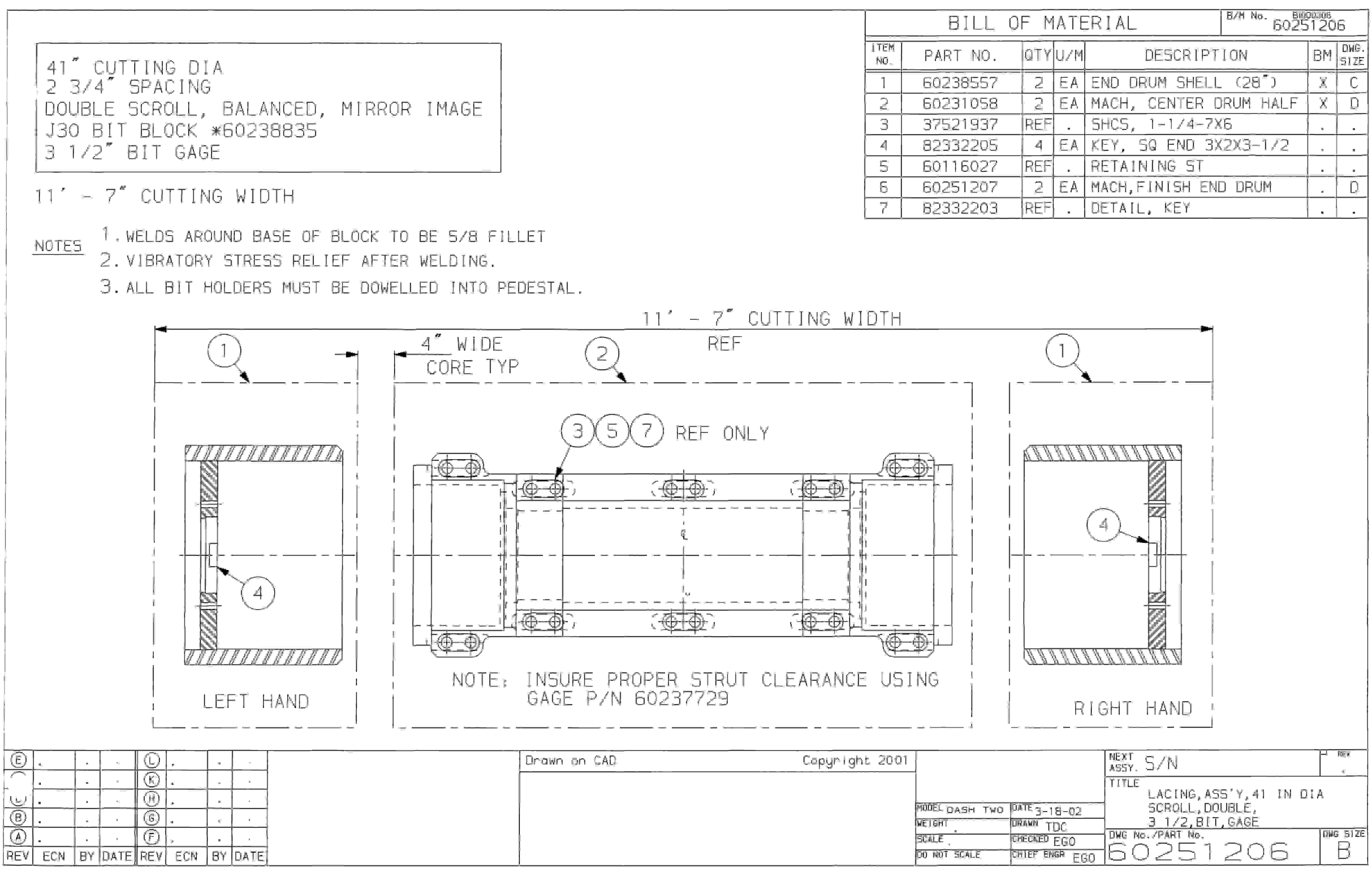 Bucyrus 25M2 Miner Parts Catalog BI000308-4