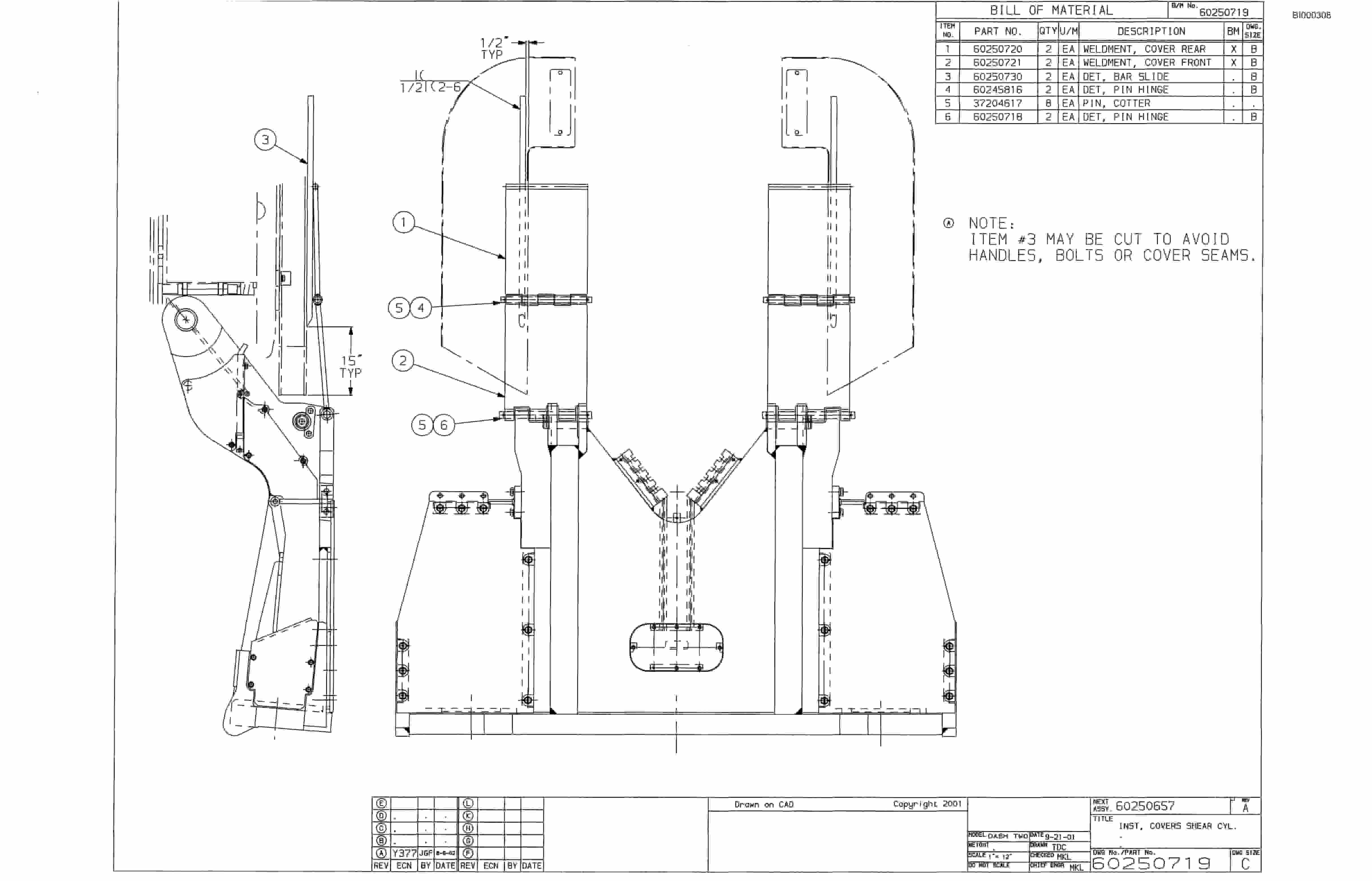 Bucyrus 25M2 Miner Parts Catalog BI000308-5