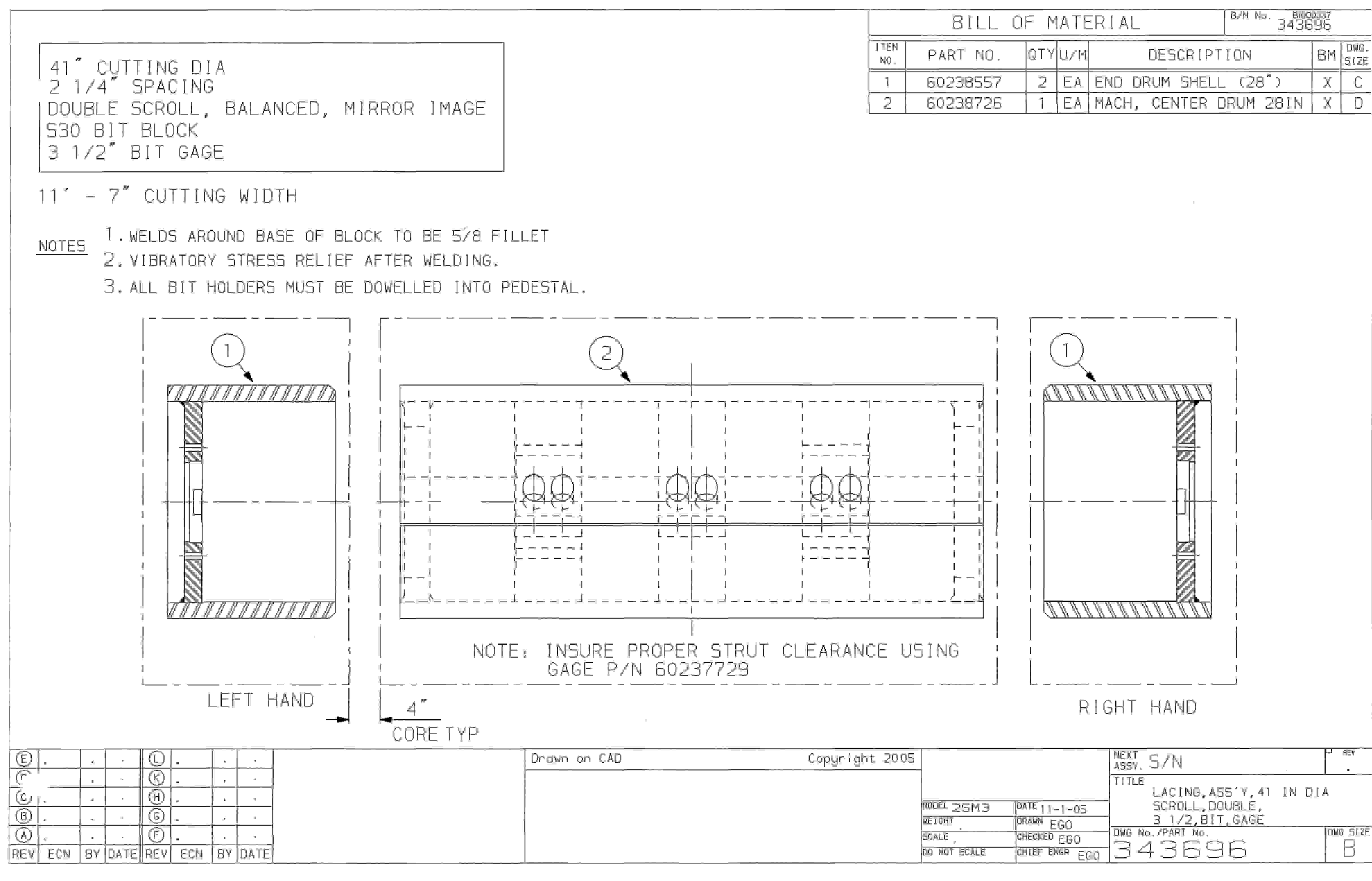 Bucyrus 25M2 Miner Parts Catalog BI000337-4