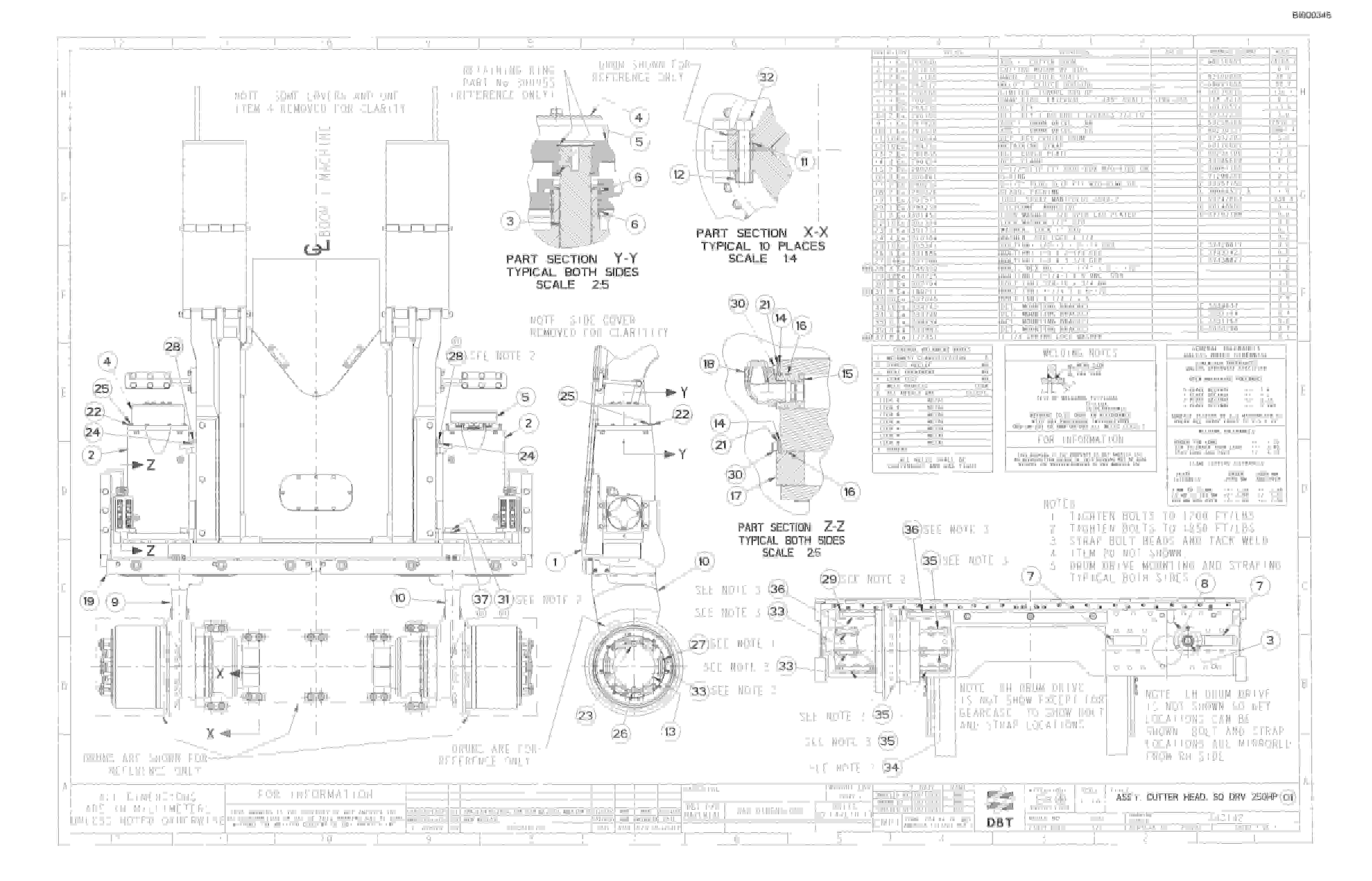 Bucyrus 25M2 Miner Parts Catalog BI000345-4