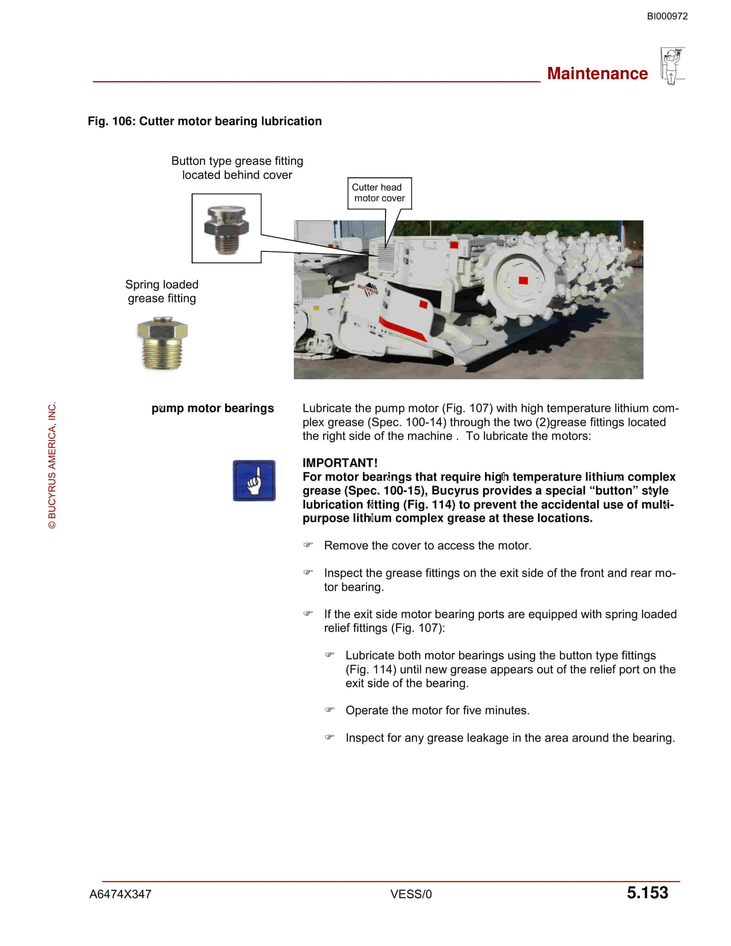Bucyrus 25M3 Continuous Miner Operation Manual BI000972-2