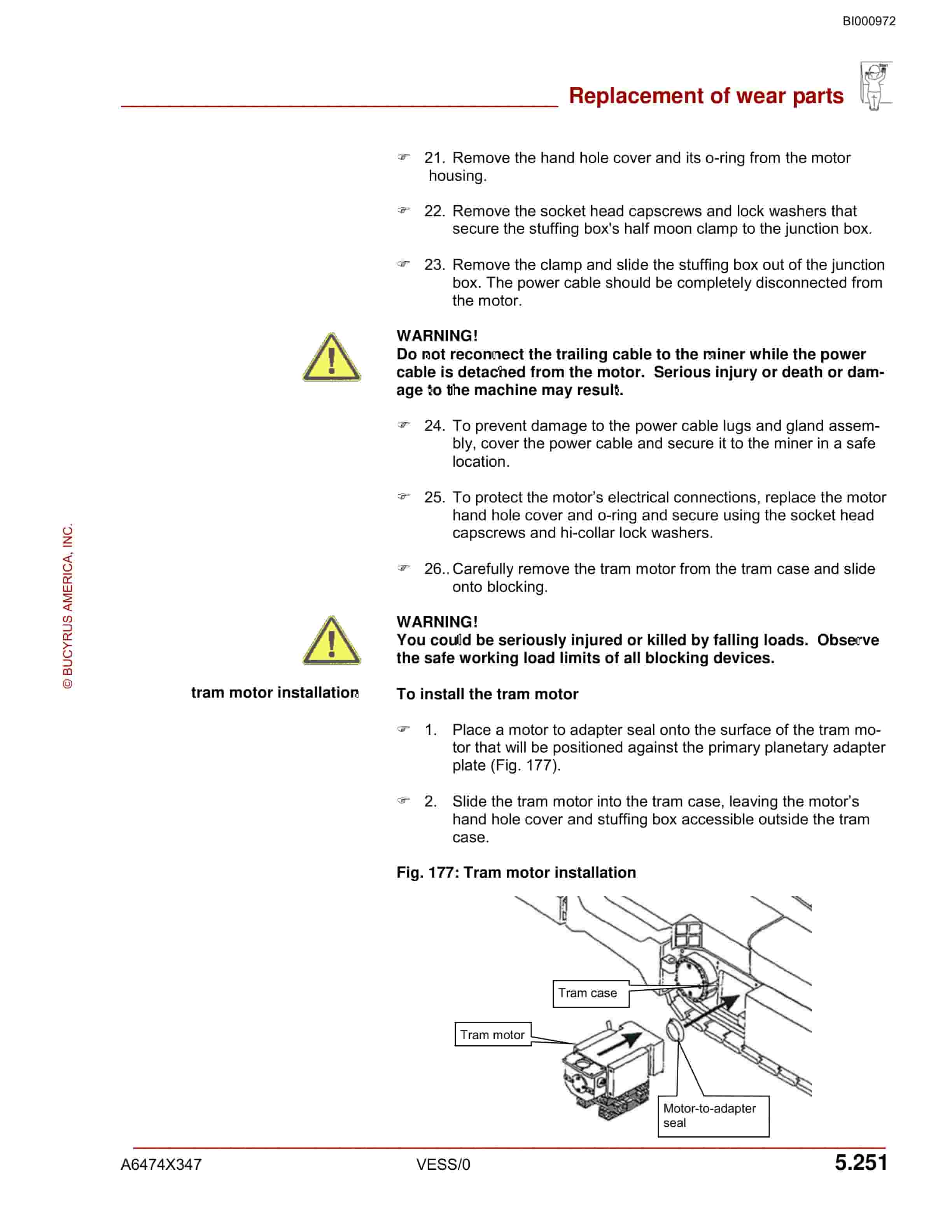 Bucyrus 25M3 Continuous Miner Operation Manual BI000972-4